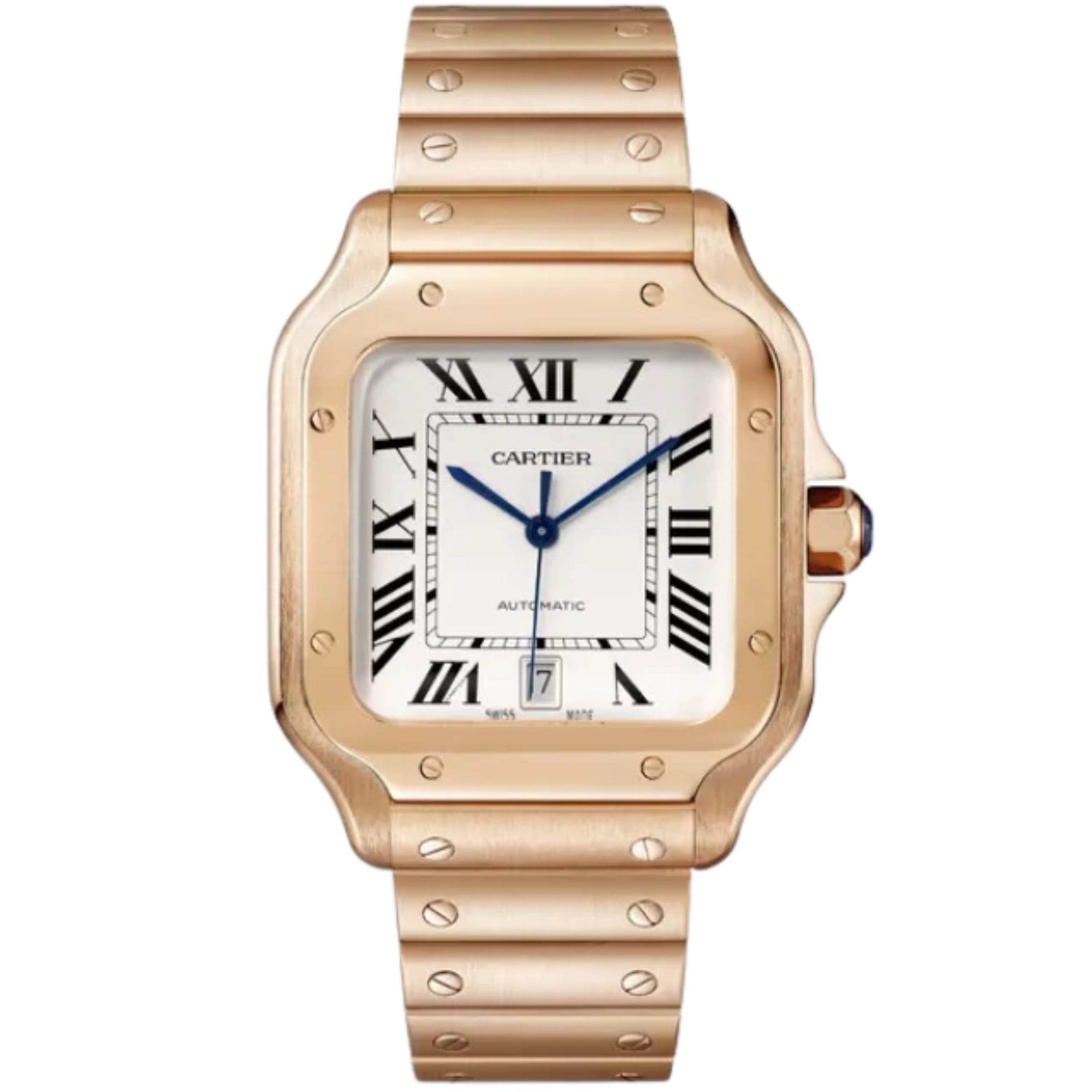 SANTOS 40 MM DE CARTIER SILVER ROSE GOLD - Cartier