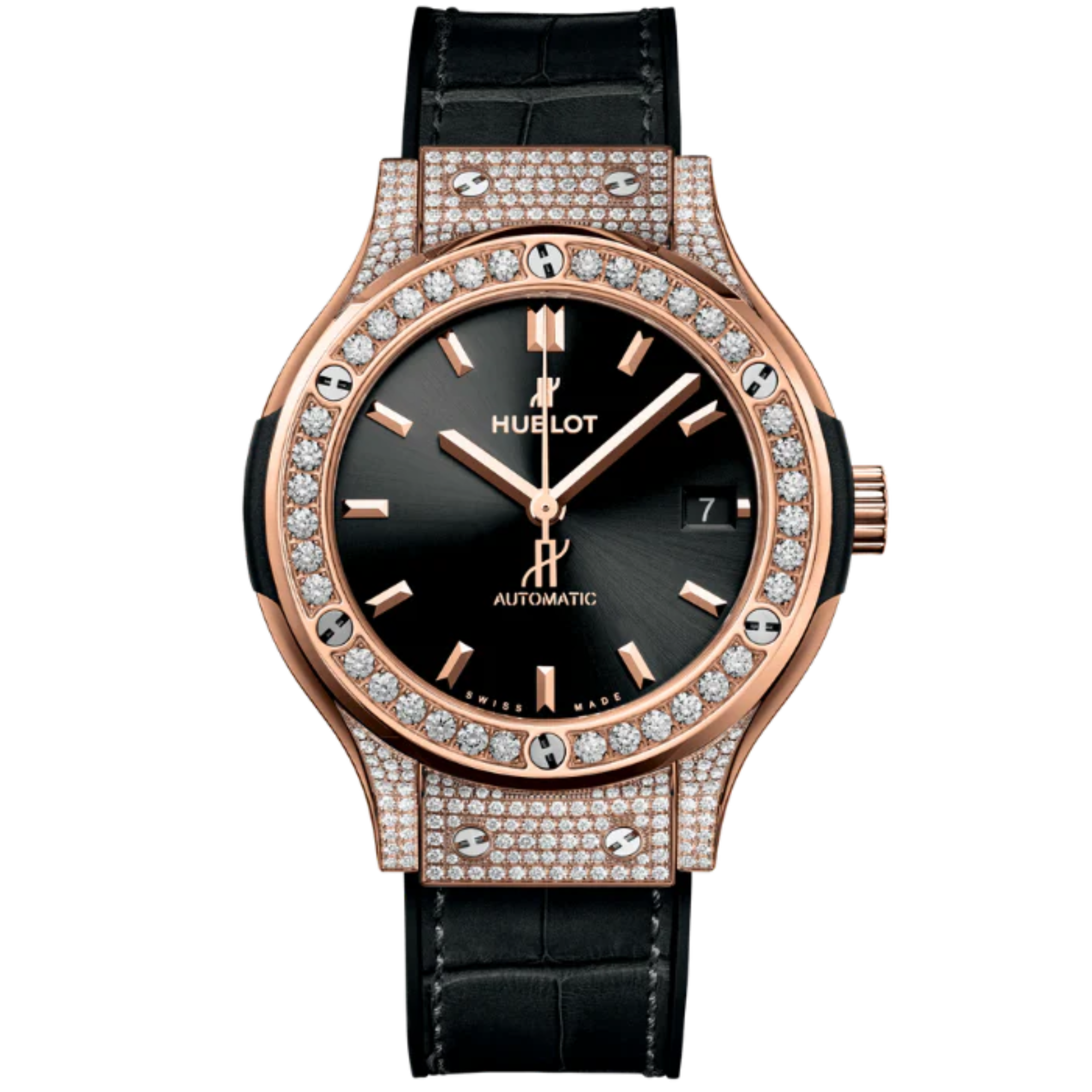 CLASSIC FUSION 3-HANDS 38MM KING GOLD PAVÉ - Hublot
