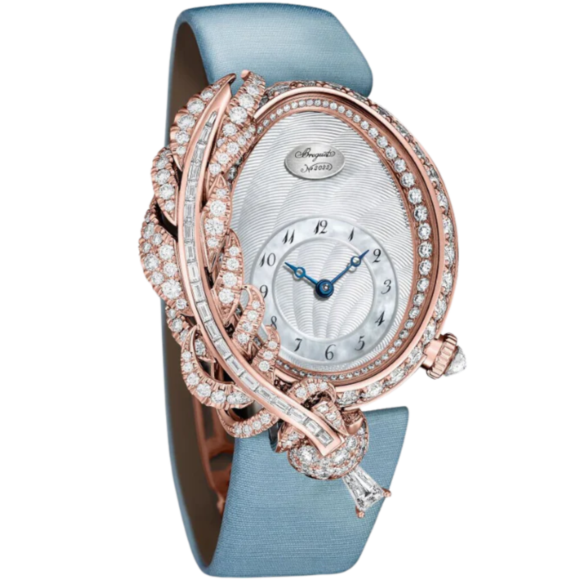 PLUMES GJ15BR89240DD8 34 MM ROSE GOLD WITH MOTHER OF PEARL DIAL - Breguet