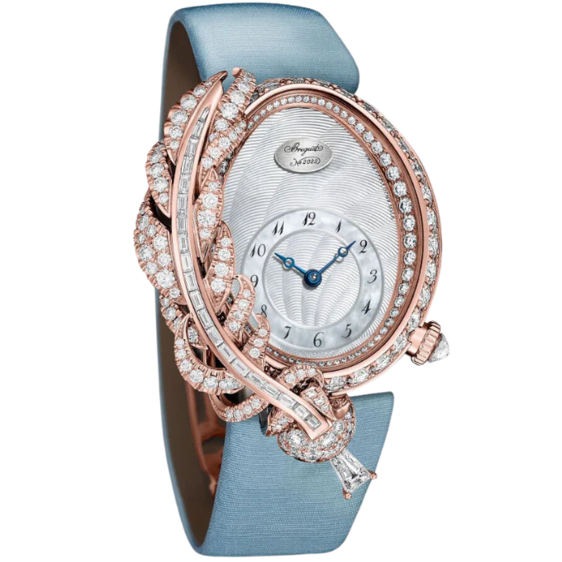 PLUMES GJ15BR89240DD8 34 MM ROSE GOLD WITH MOTHER OF PEARL DIAL - Breguet