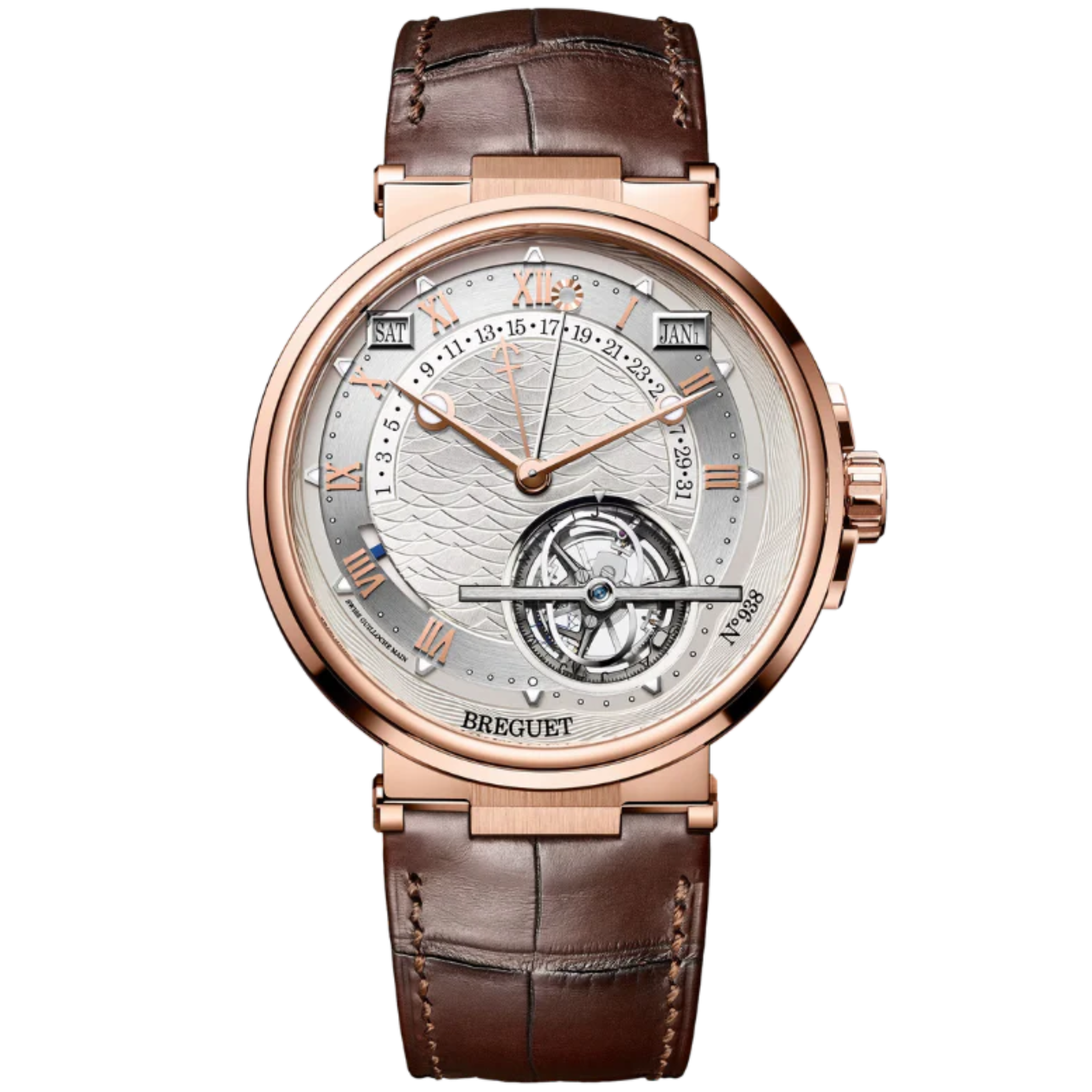 MARINE TOURBILLON EQUATION MARCHANTE 5887 44 MM ROSE GOLD WITH SILVER DIAL - Breguet