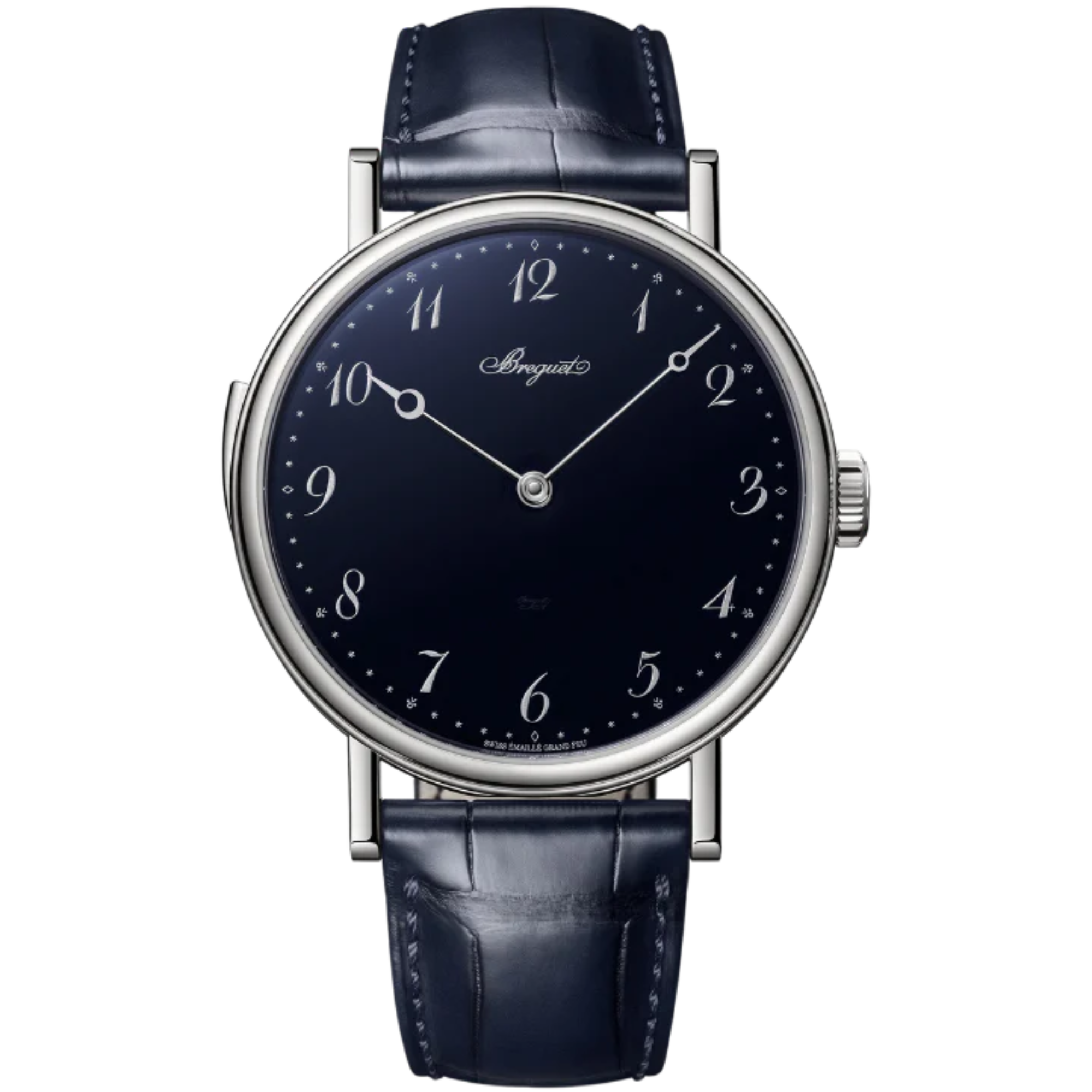 CLASSIQUE REPETITION MINUTES 7637 42 MM WHITE GOLD WITH BLUE "GRAND FEU" ENAMEL DIAL - Breguet