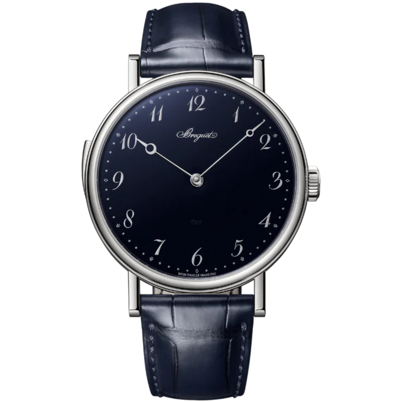 CLASSIQUE REPETITION MINUTES 7637 42 MM WHITE GOLD WITH BLUE "GRAND FEU" ENAMEL DIAL - Breguet