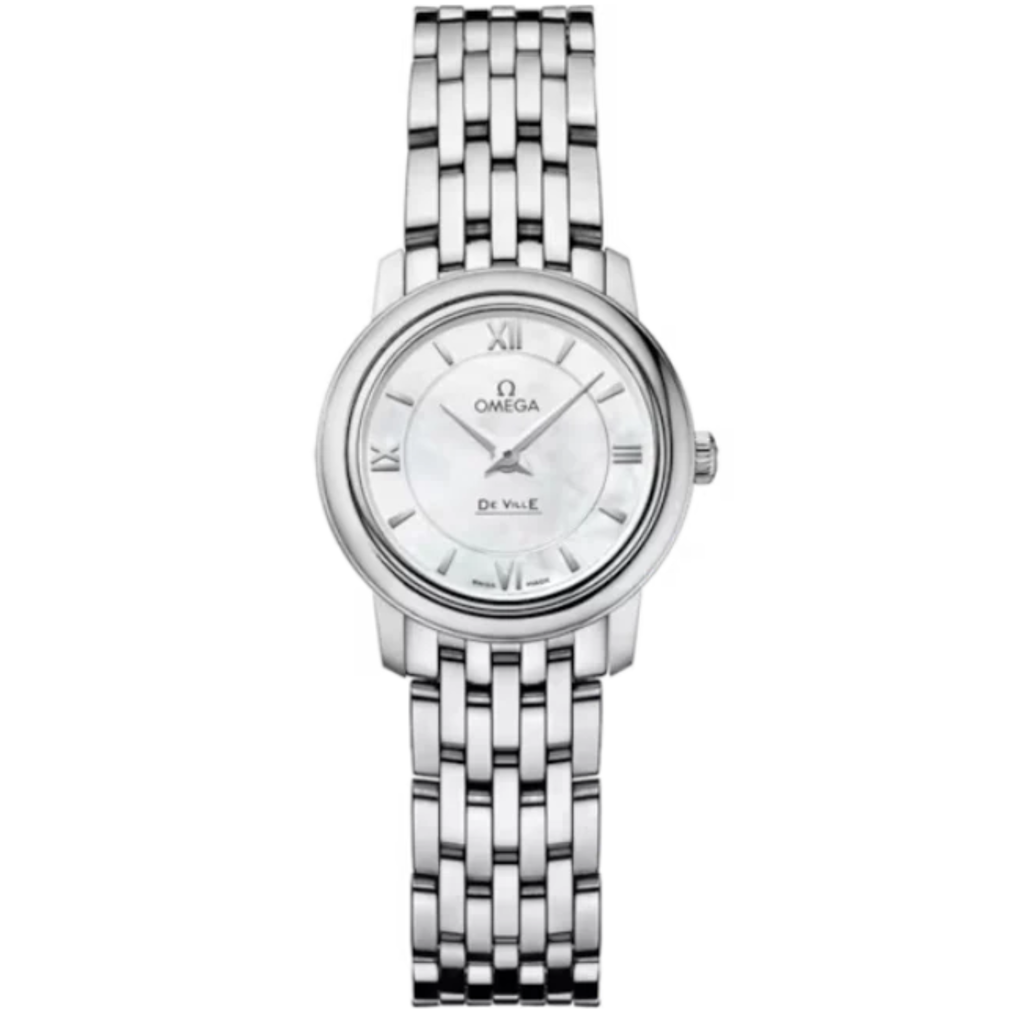 DE VILLE PRESTIGE 24 MM STAINLESS STEEL WITH MOTHER OF PEARL DIAL - Omega