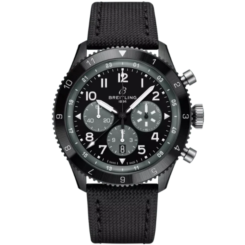 SUPER AVI B04 CHRONOGRAPH GMT MOSQUITO NIGHT FIGHTER 46 MM CERAMIC WITH BLACK DIAL - Breitling