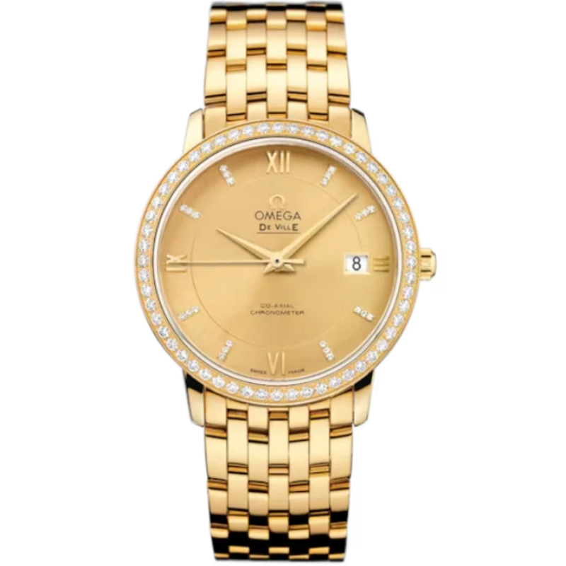 DE VILLE PRESTIGE 37 MM YELLOW GOLD WITH YELLOW DIAL - Omega