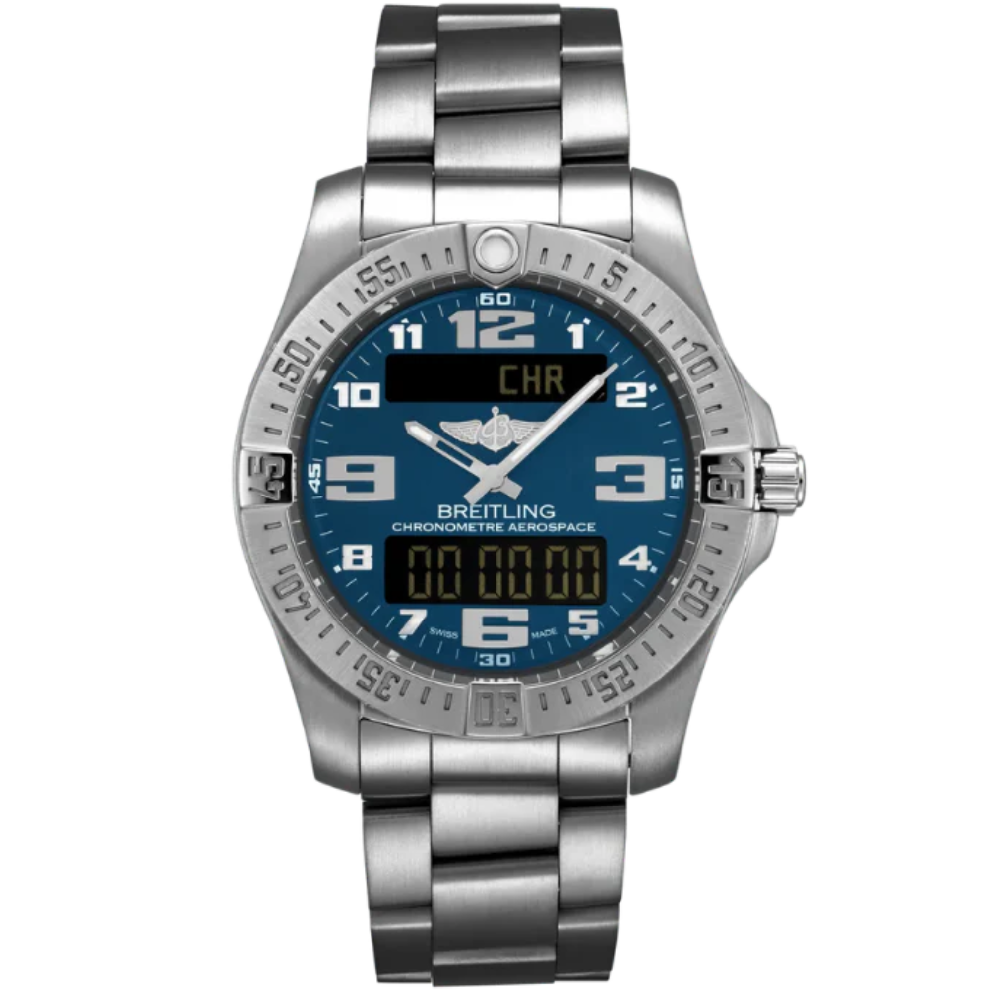 AEROSPACE EVO 43 MM TITANIUM WITH BLUE DIAL - Breitling