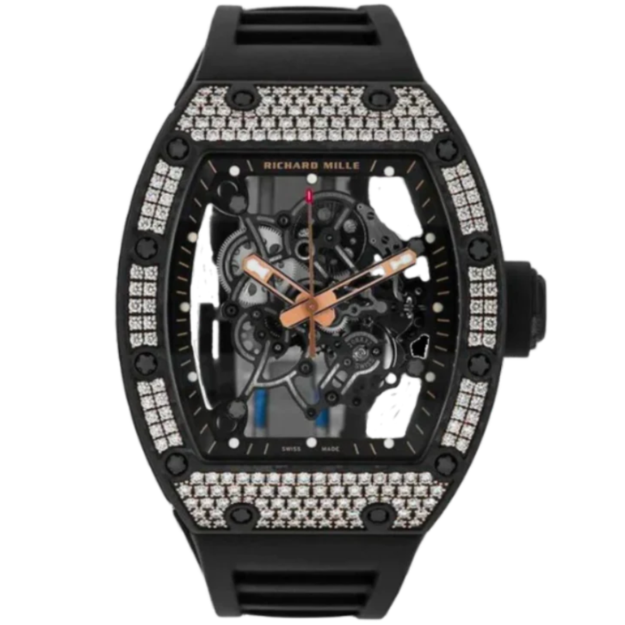 RM 055 Bubba Watson Carbon Rose Gold Diamond Bezel - Richard Mille