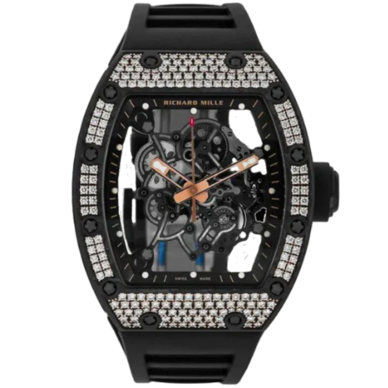 RM 055 Bubba Watson Carbon Rose Gold Diamond Bezel - Richard Mille