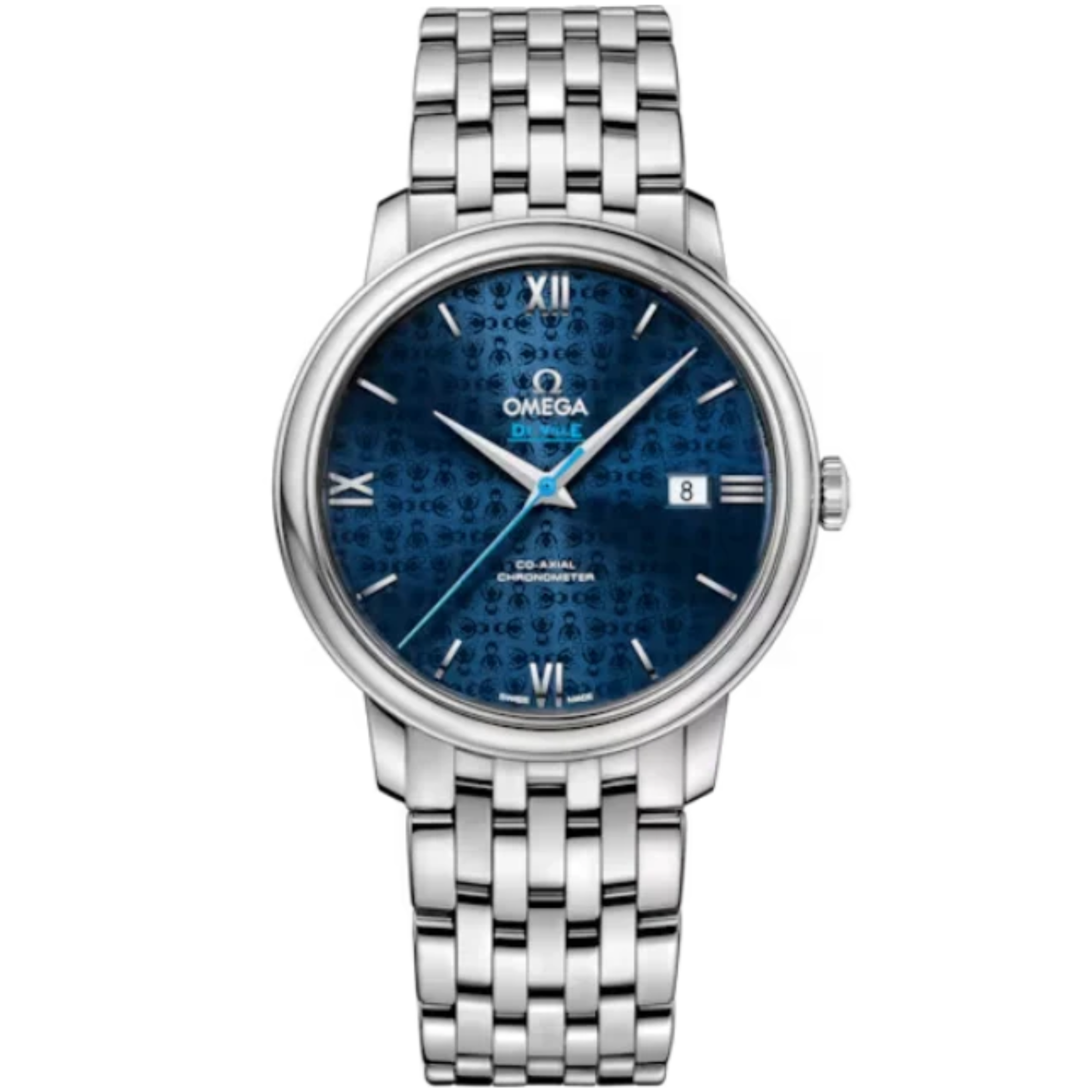 DE VILLE PRESTIGE ORBIS EDITION 39 MM STAINLESS STEEL WITH BLUE DIAL - Omega