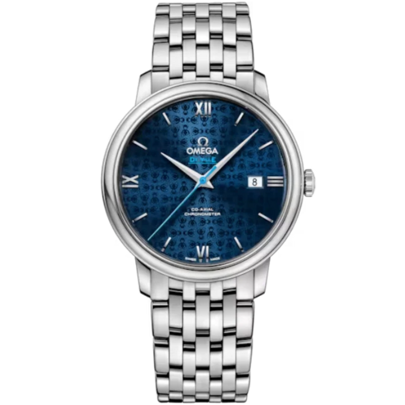 DE VILLE PRESTIGE ORBIS EDITION 39 MM STAINLESS STEEL WITH BLUE DIAL - Omega