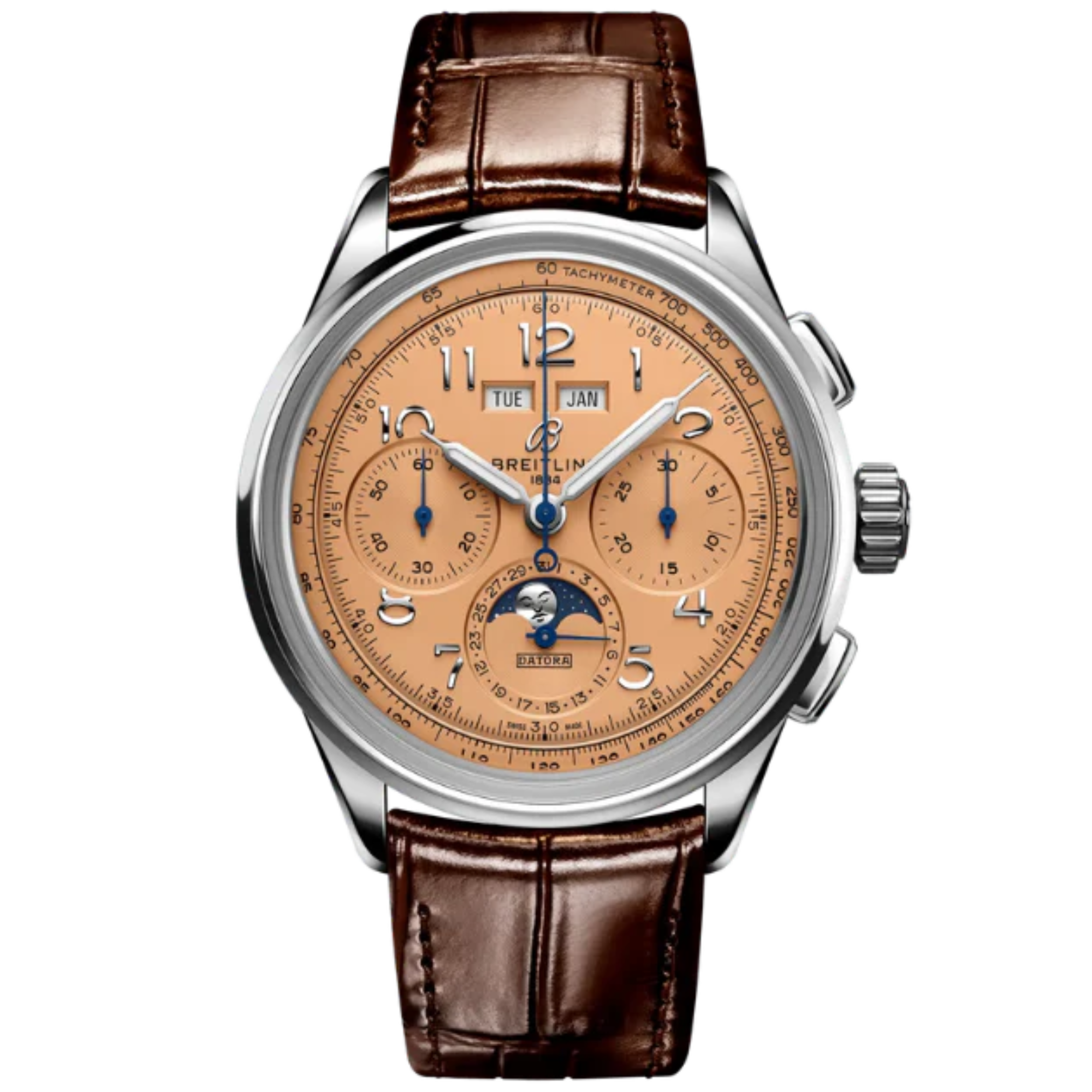 PREMIER B25 DATORA 42 MM STAINLESS STEEL WITH COPPER DIAL - Breitling