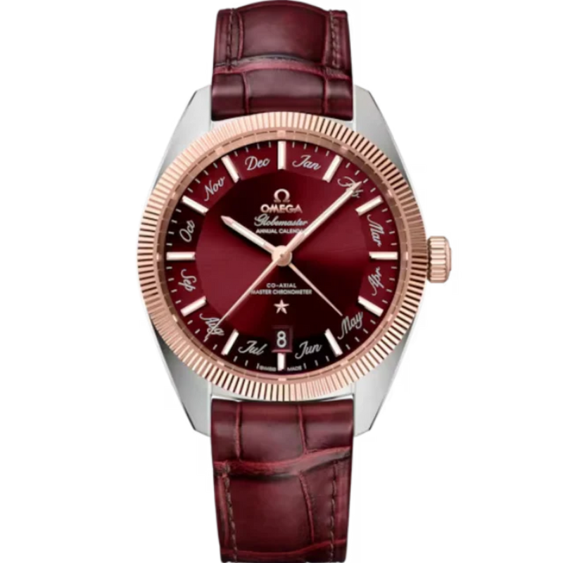 CONSTELLATION GLOBEMASTER 41 MM STAINLESS STEEL - SEDNA™ GOLD WITH RED DIAL - Omega
