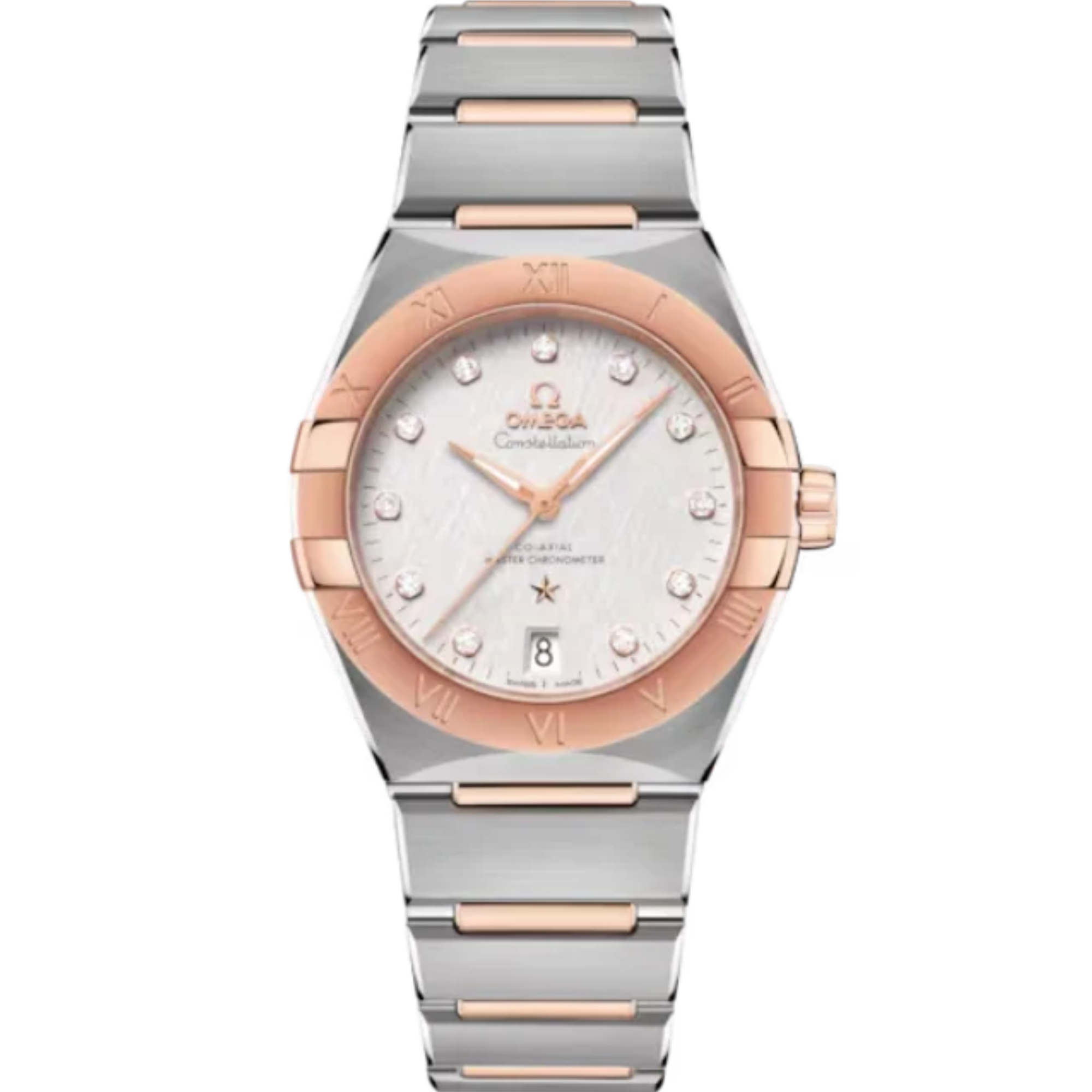 CONSTELLATION 36 MM STAINLESS STEEL - SEDNA™ GOLD WITH SILVER DIAL - Omega