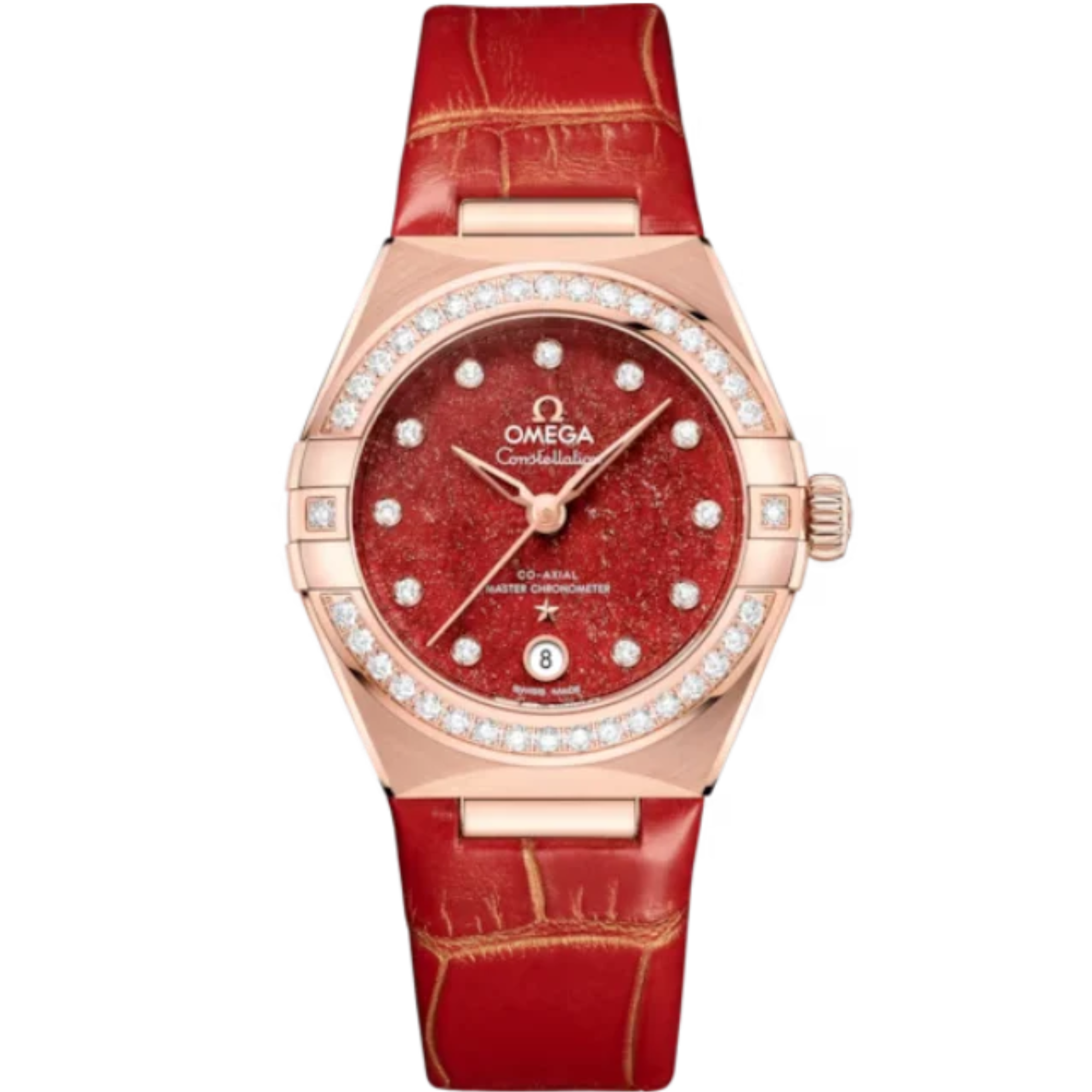 CONSTELLATION 29 MM SEDNA™ GOLD WITH RED DIAL - Omega