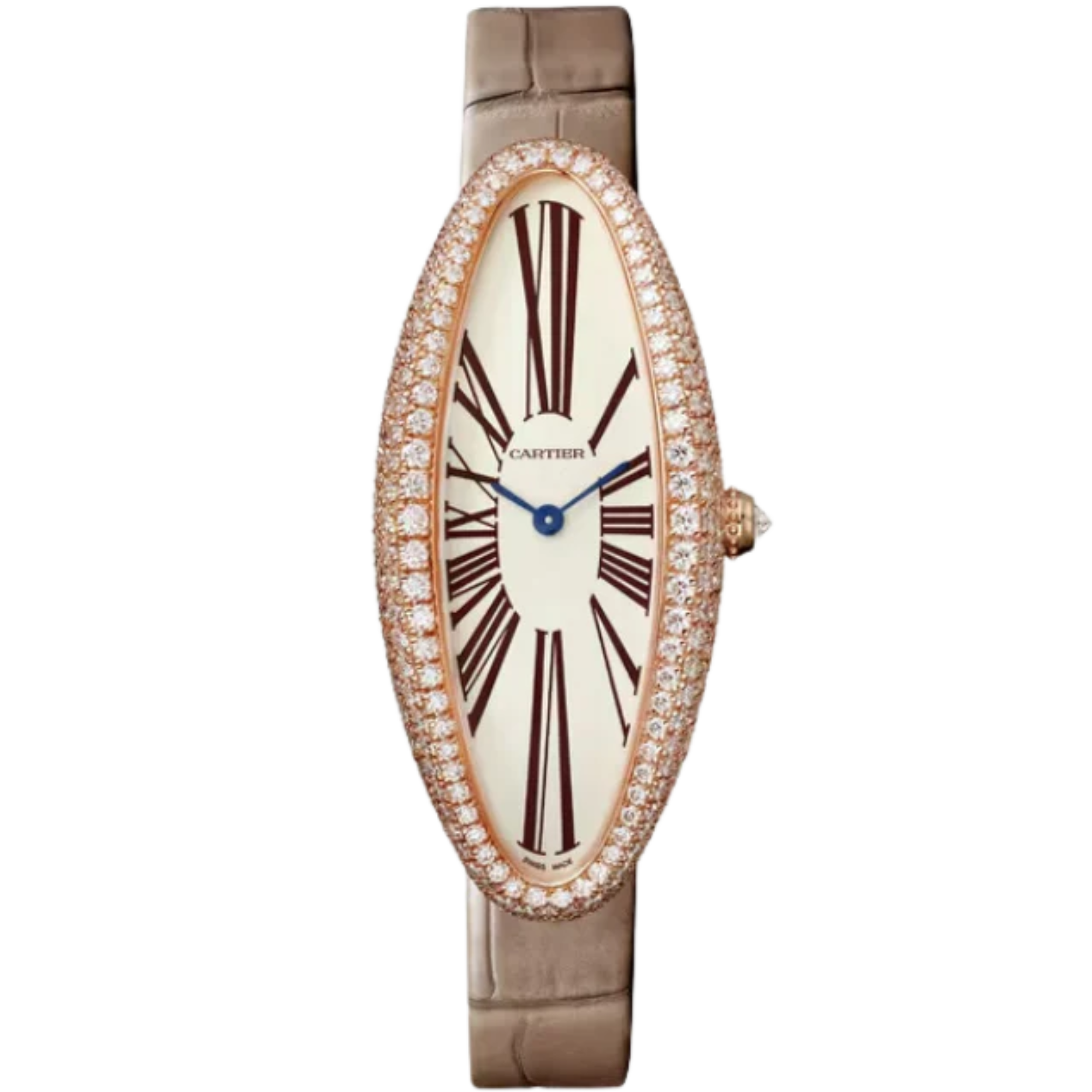 BAIGNOIRE ALLONGEE 47 MM 18K ROSE GOLD WITH SILVER DIAL - Cartier