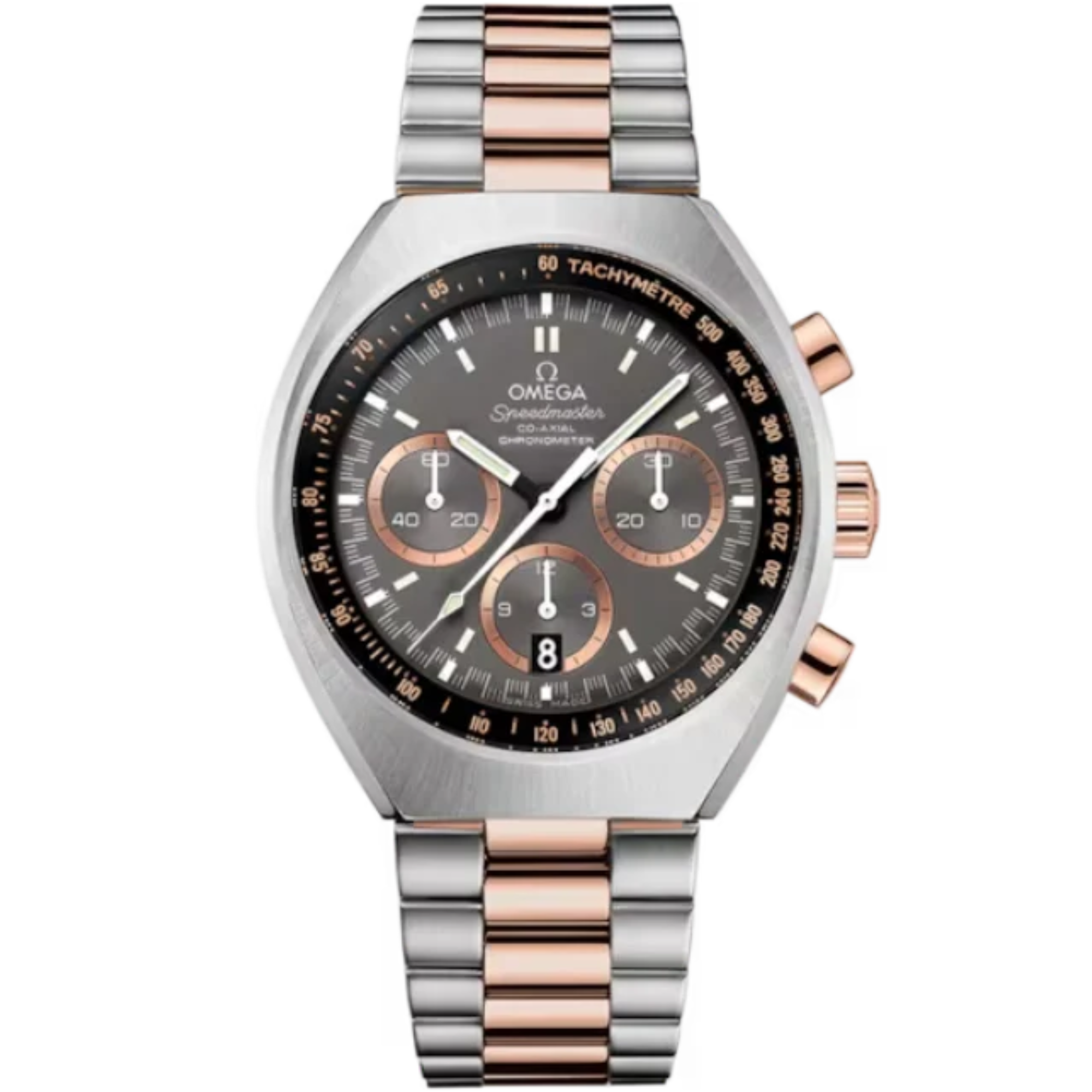 SPEEDMASTER MARK II 46 MM STAINLESS STEEL - SEDNA™ GOLD WITH GREY DIAL - Omega