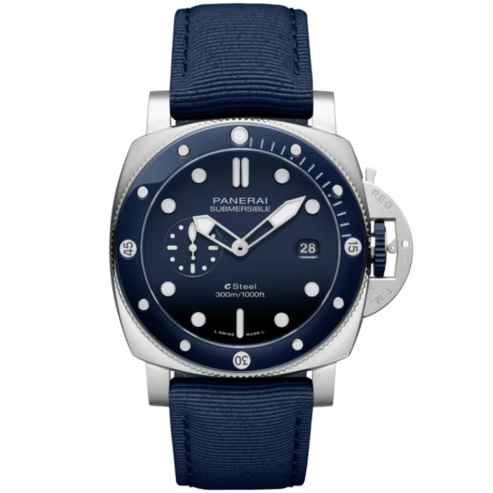 SUBMERSIBLE QUARANTAQUATTRO BLU PROFONDO PAM01289 44 MM STAINLESS STEEL WITH BLUE DIAL - Panerai