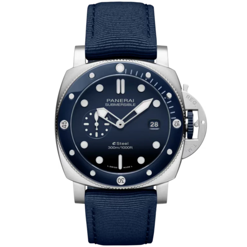 SUBMERSIBLE QUARANTAQUATTRO BLU PROFONDO PAM01289 44 MM STAINLESS STEEL WITH BLUE DIAL - Panerai