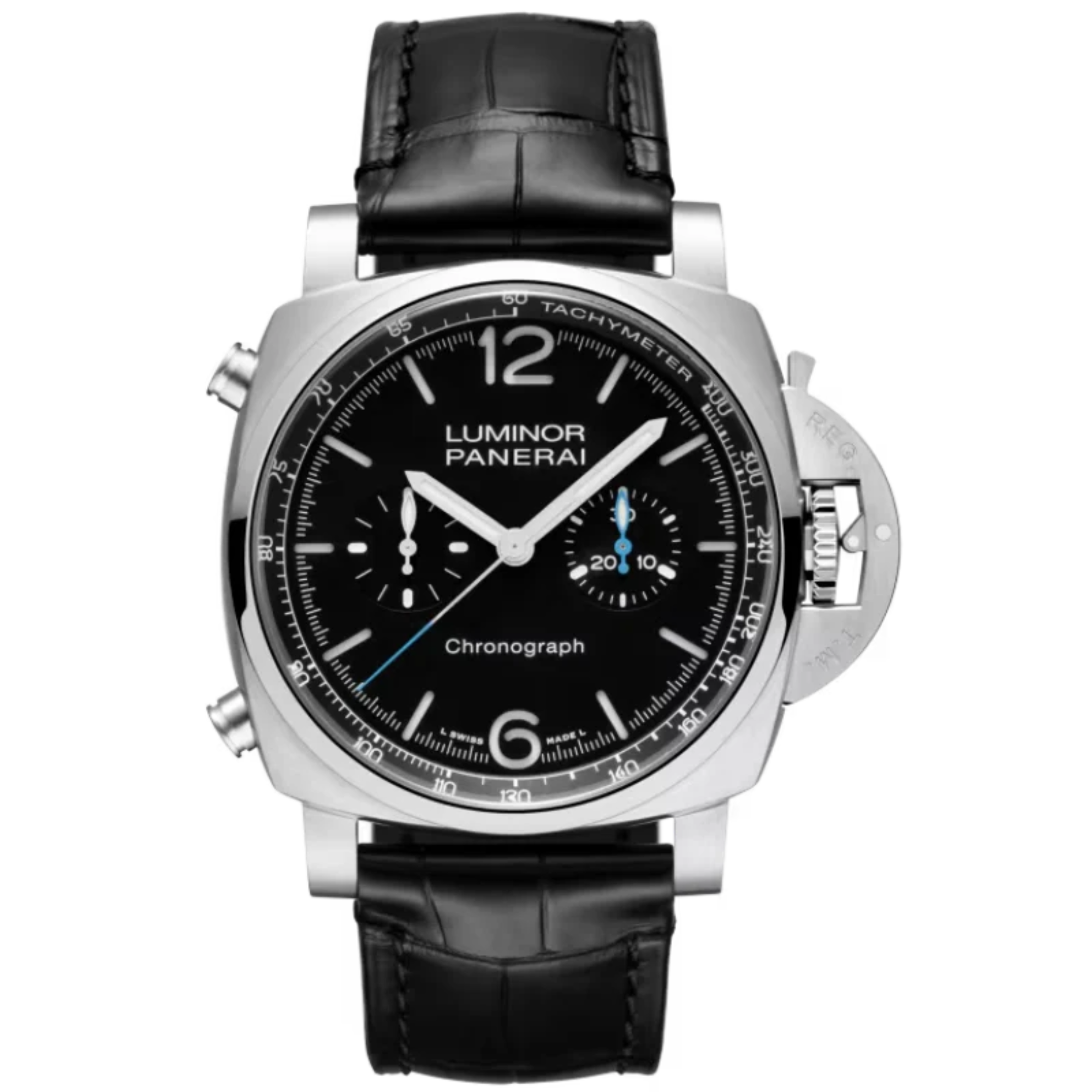 LUMINOR CHRONO PAM01109 44 MM STAINLESS STEEL WITH BLACK DIAL - Panerai