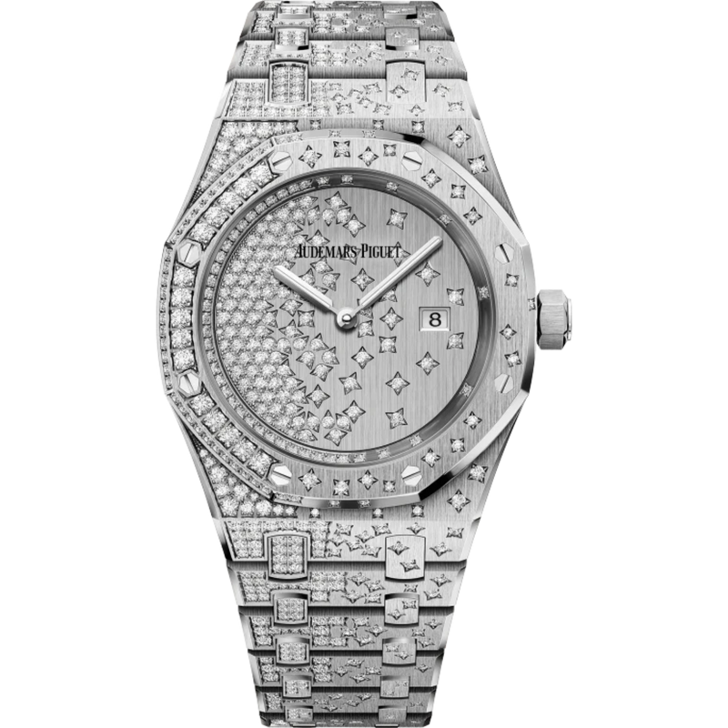 Royal Oak Quartz 33MM Diamond-Set 18-Carat White Gold Bracelet Diamond-Set 18-Carat White Gold Dial Diamond-Set 18-Carat White Gold Case - Audemars Piguet