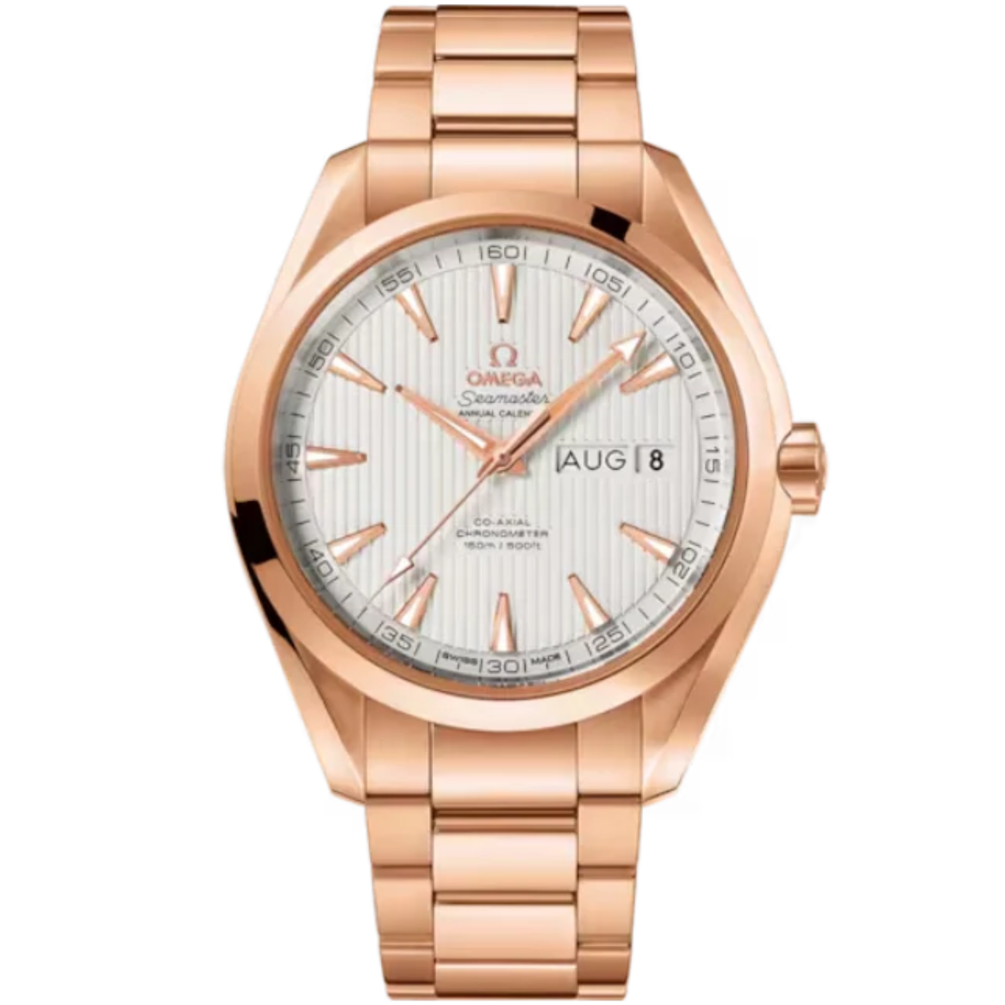 SEAMASTER AQUA TERRA 150M 43 MM RED GOLD WITH SILVER DIAL - Omega