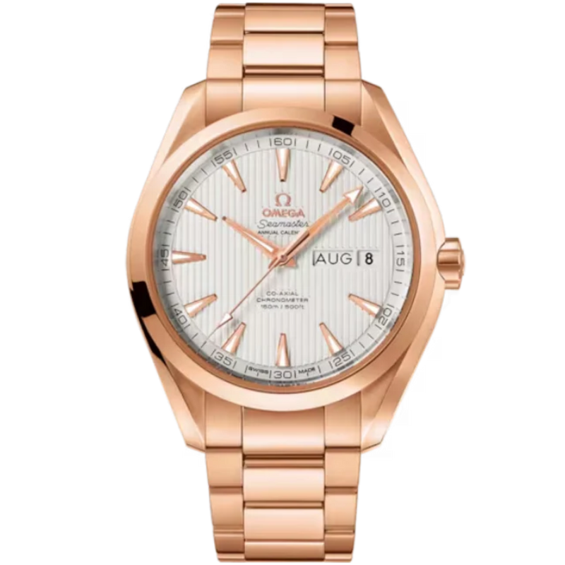SEAMASTER AQUA TERRA 150M 43 MM RED GOLD WITH SILVER DIAL - Omega