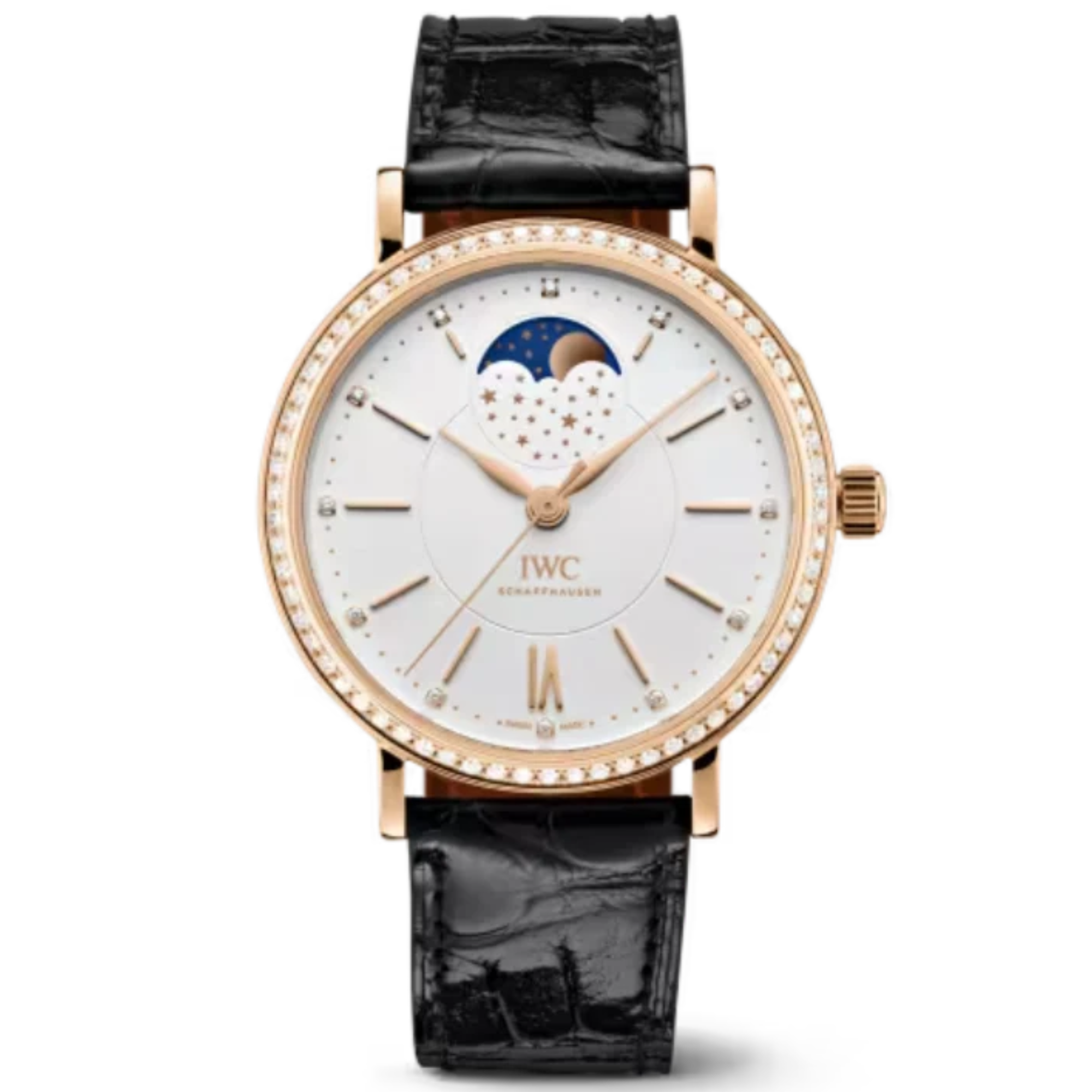 PORTOFINO AUTOMATIC MOON PHASE 37 MM GOLD WITH WHITE DIAL - IWC