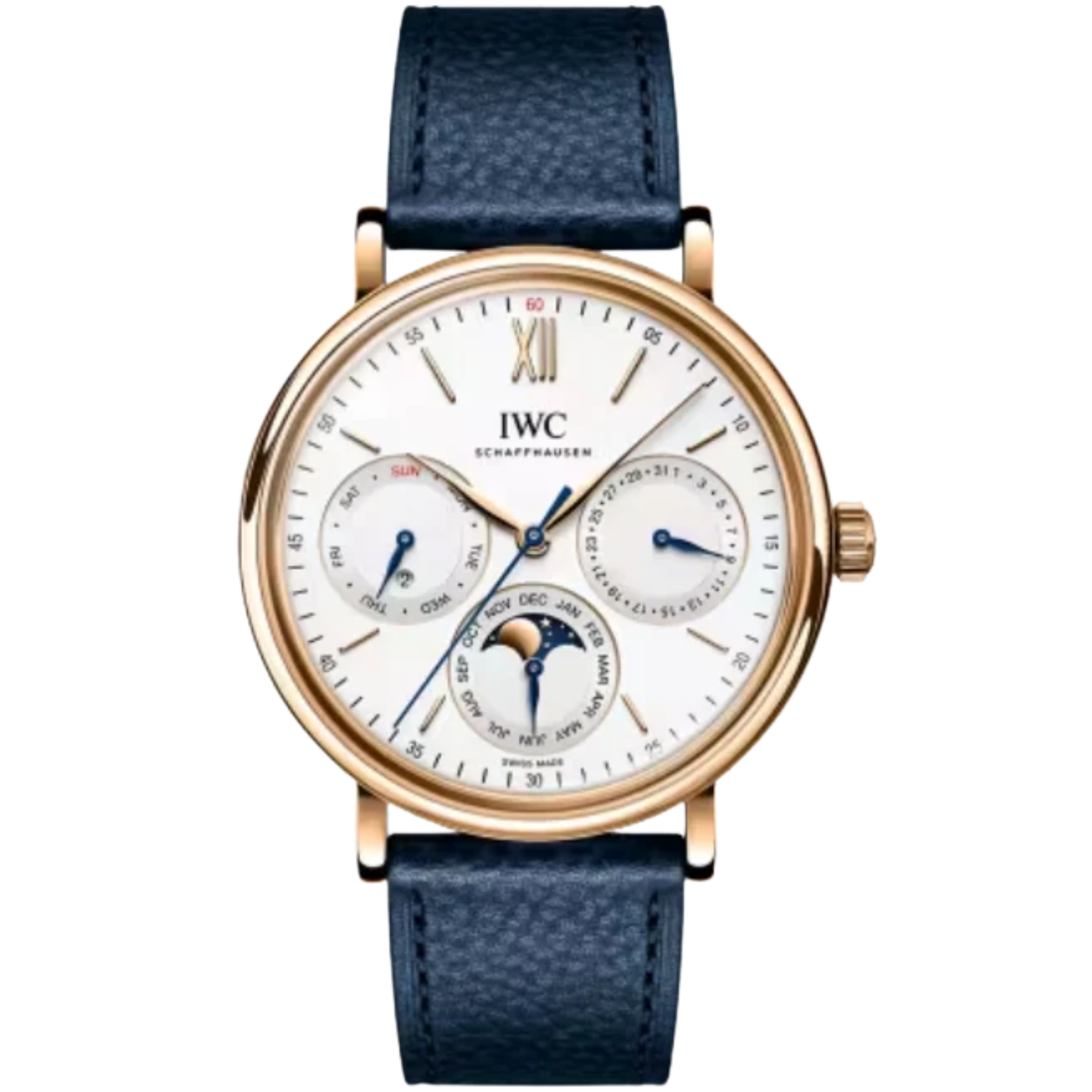 PORTOFINO PERPETUAL CALENDAR 40 MM GOLD WITH WHITE DIAL - IWC