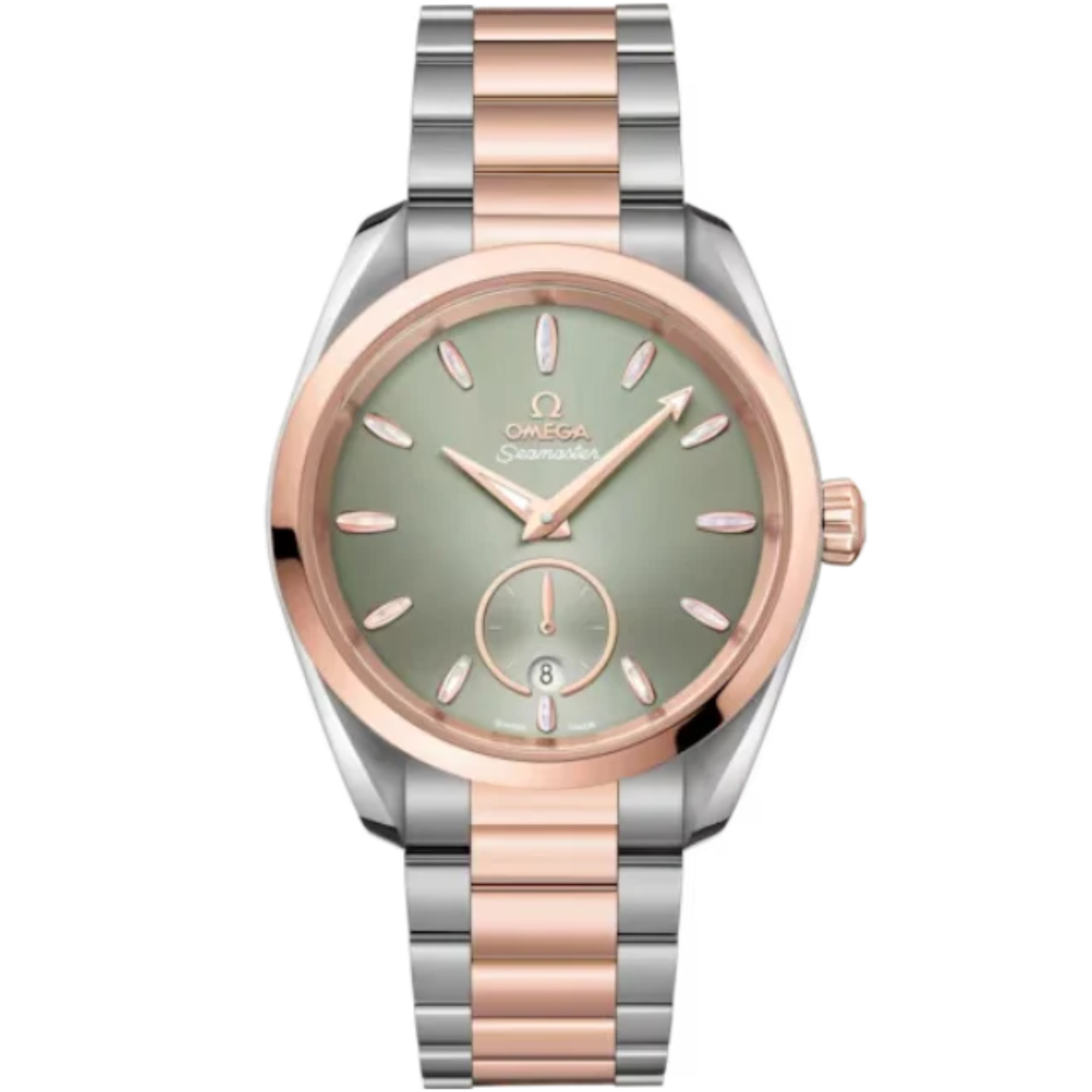 SEAMASTER AQUA TERRA 150M 38 MM STAINLESS STEEL - SEDNA™ GOLD WITH GREEN DIAL - Omega