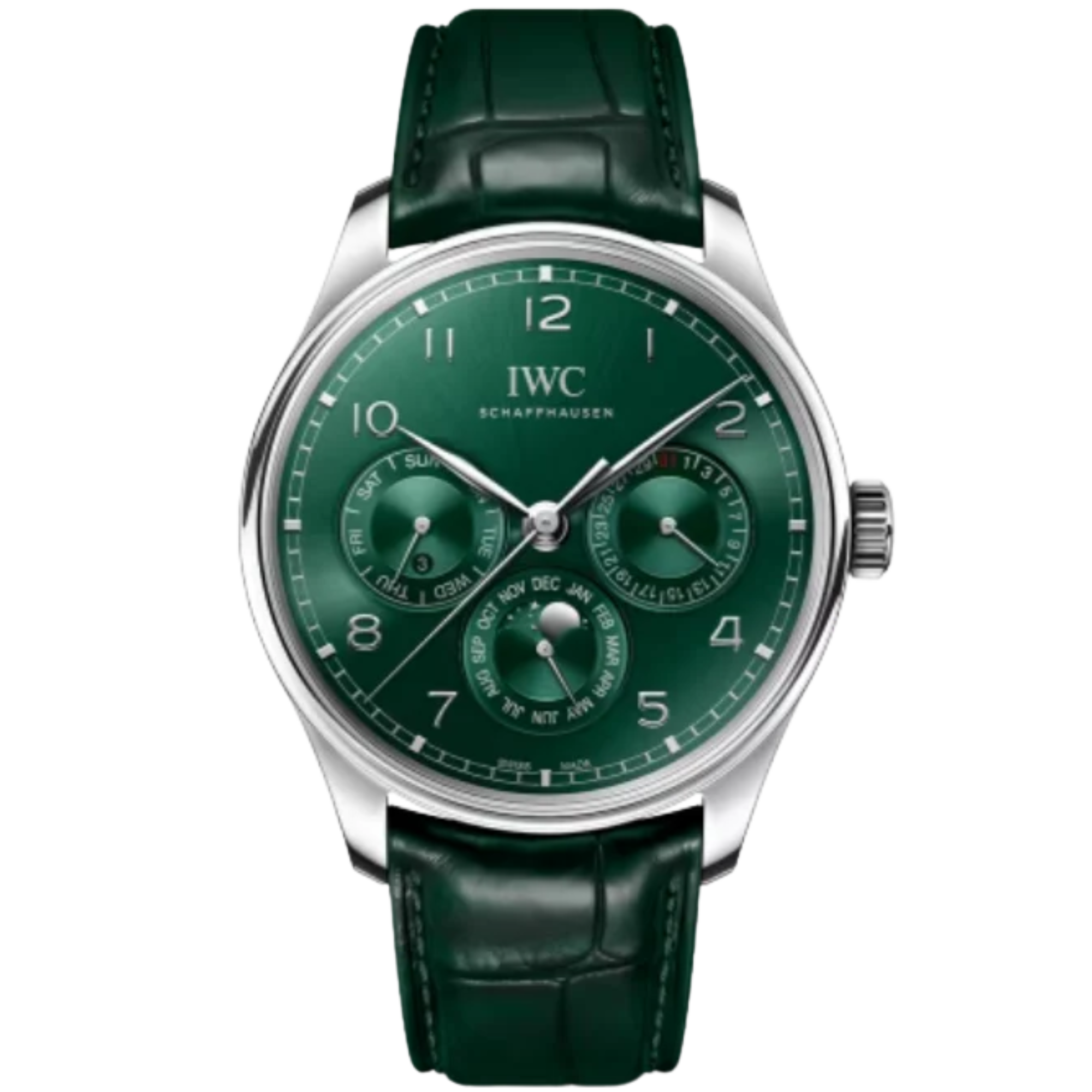 PORTUGIESER PERPETUAL CALENDAR 42 MM STAINLESS STEEL WITH GREEN DIAL - IWC