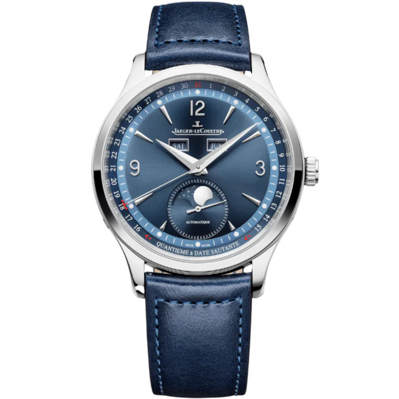 MASTER CONTROL CALENDAR 40 MM STAINLESS STEEL WITH BLUE SUNRAY BRUSHED DIAL - Jaeger-LeCoultre