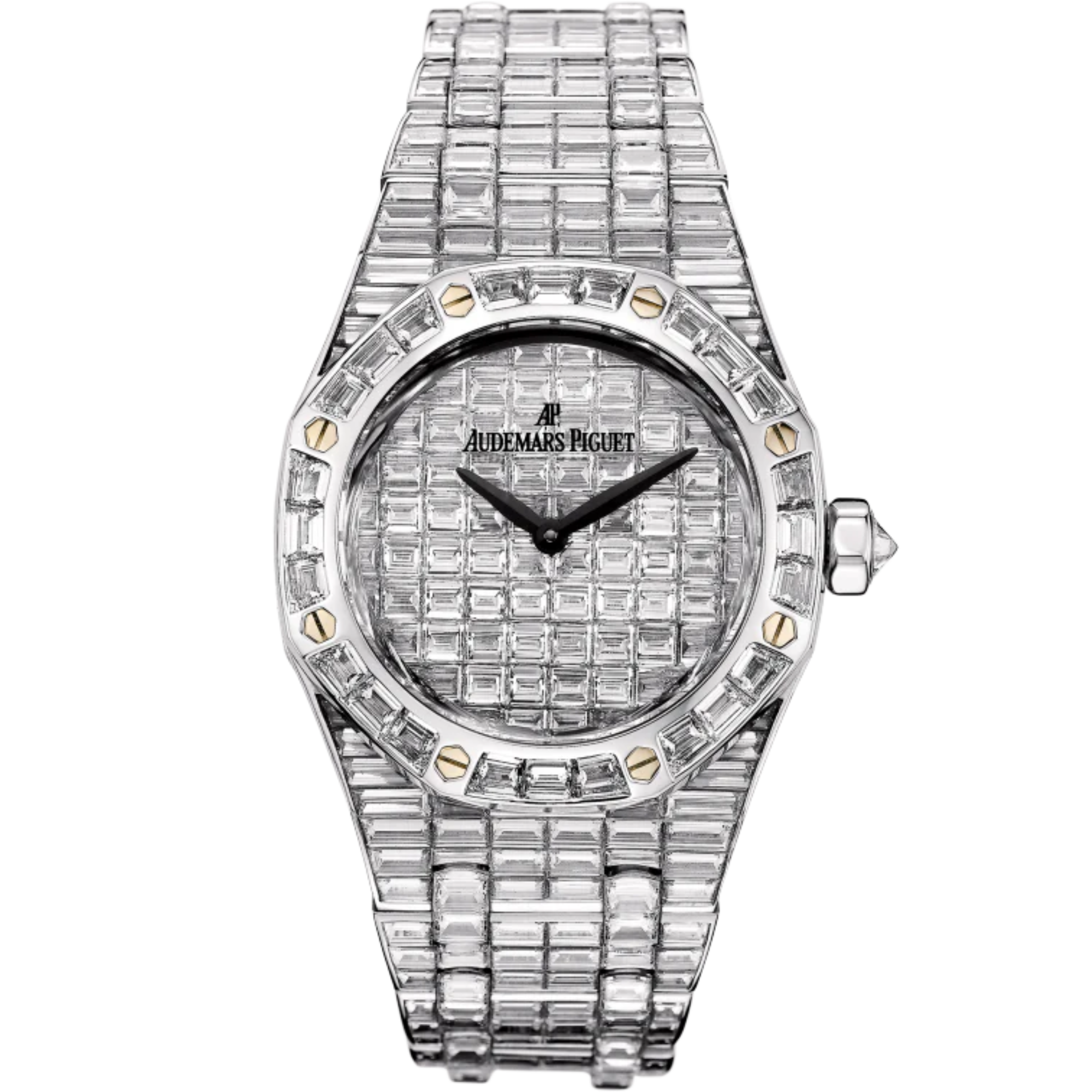 Royal Oak Quartz 33MM 18-Carat White Gold Bracelet Entirely Set With Baguette-Cut Diamonds Baguette-Cut Diamond-Paved Dial 18-Carat White Gold Case Entirely Set With Baguette-Cut Diamonds - Audemars Piguet