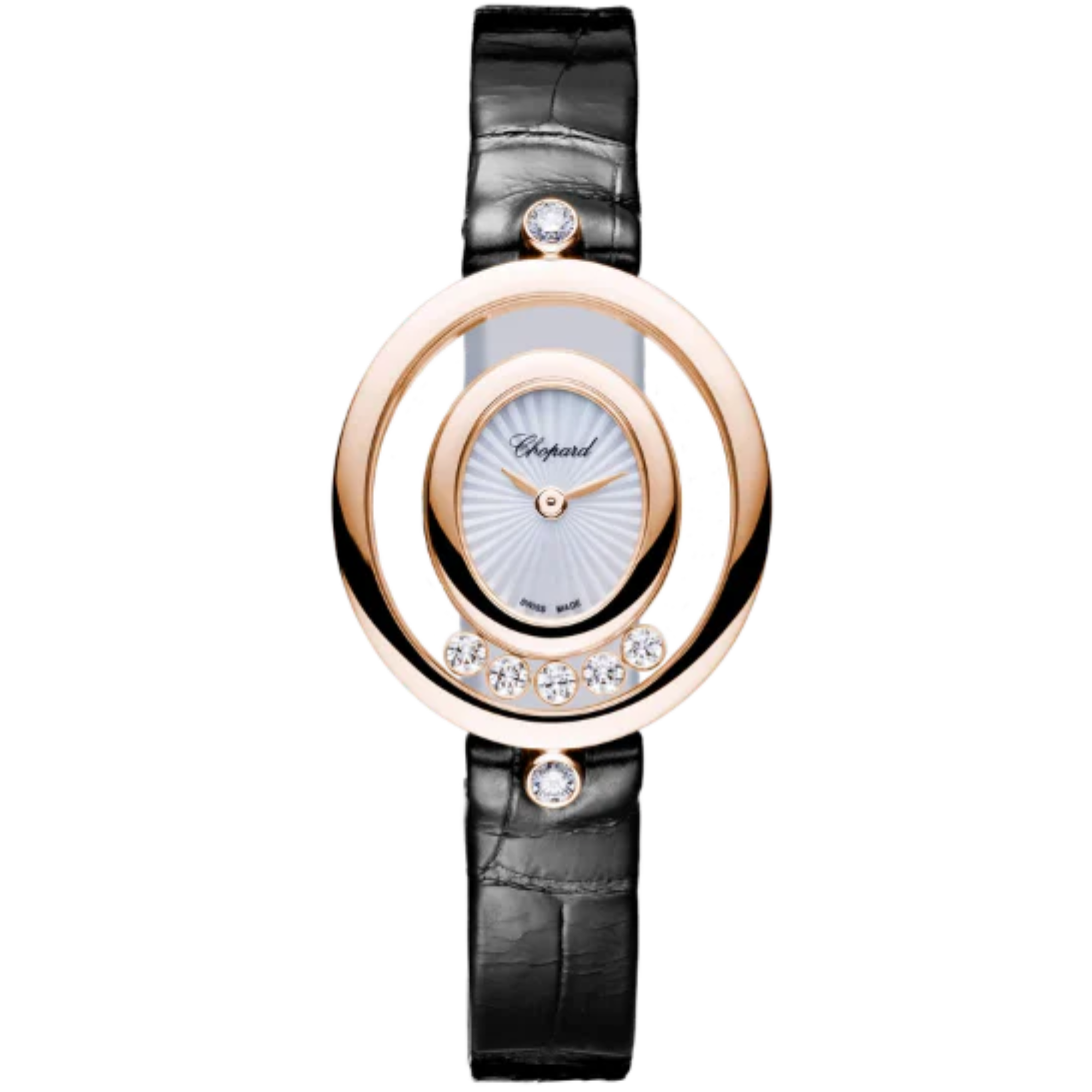 HAPPY DIAMONDS ICONS 29 MM ETHICAL ROSE GOLD WITH MOTHER OF PEARL DIAL - Chopard
