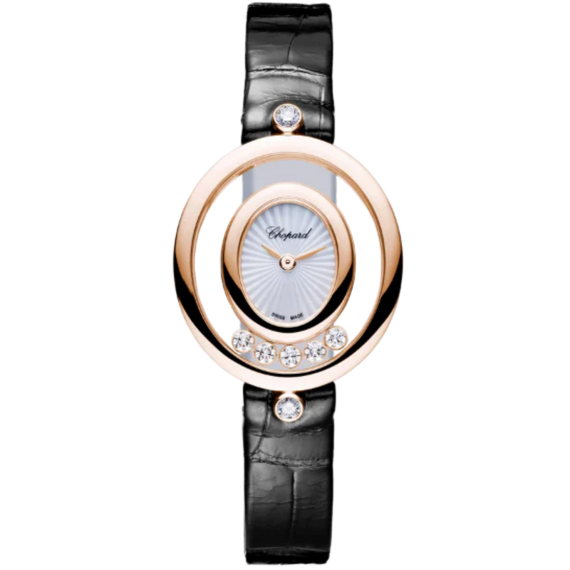 HAPPY DIAMONDS ICONS 29 MM ETHICAL ROSE GOLD WITH MOTHER OF PEARL DIAL - Chopard