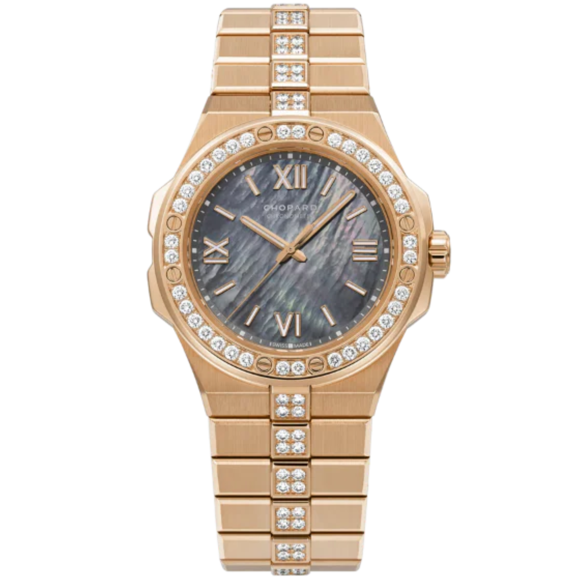 ALPINE EAGLE 36 MM ETHICAL ROSE GOLD WITH GREY MOTHER OF PEARL DIAL - Chopard