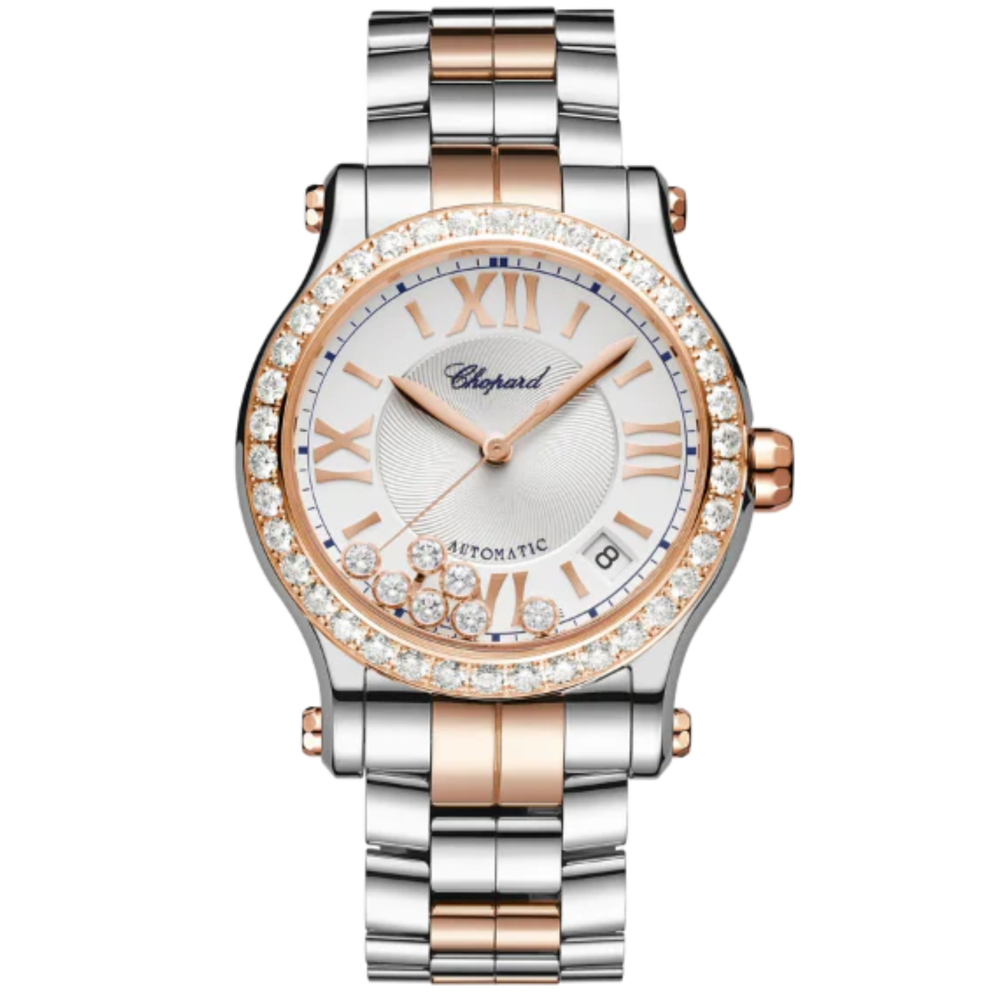 HAPPY SPORT 36 MM ETHICAL ROSE GOLD - LUCENT STEEL™ WITH SILVER DIAL - Chopard