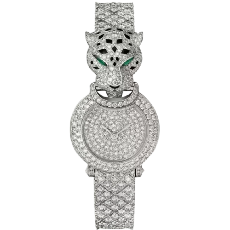 LA PANTHERE DE CARTIER 24 MM RHODIUMIZED WHITE GOLD WITH WHITE GOLD DIAL - Cartier