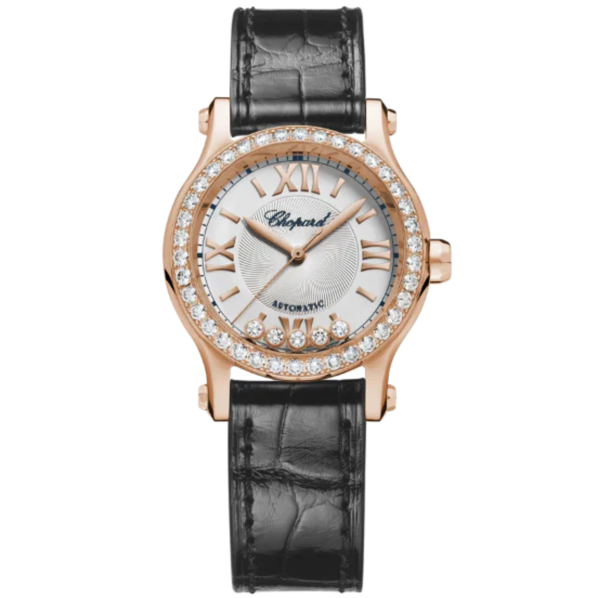 HAPPY SPORT 30 MM ETHICAL ROSE GOLD WITH SILVER DIAL - Chopard