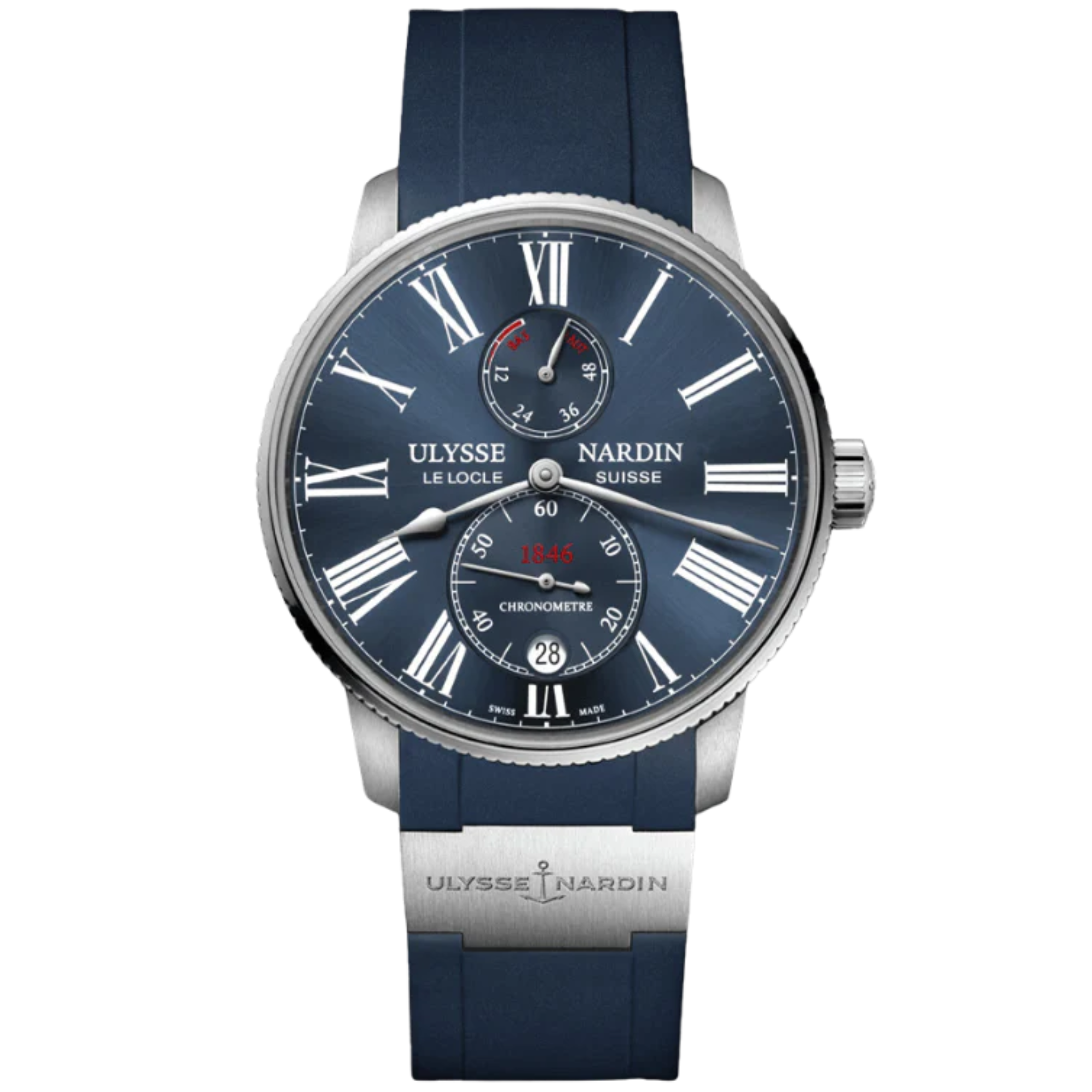 MARINE TORPILLEUR 42 MM STAINLESS STEEL WITH BLUE DIAL - Ulysse Nardin