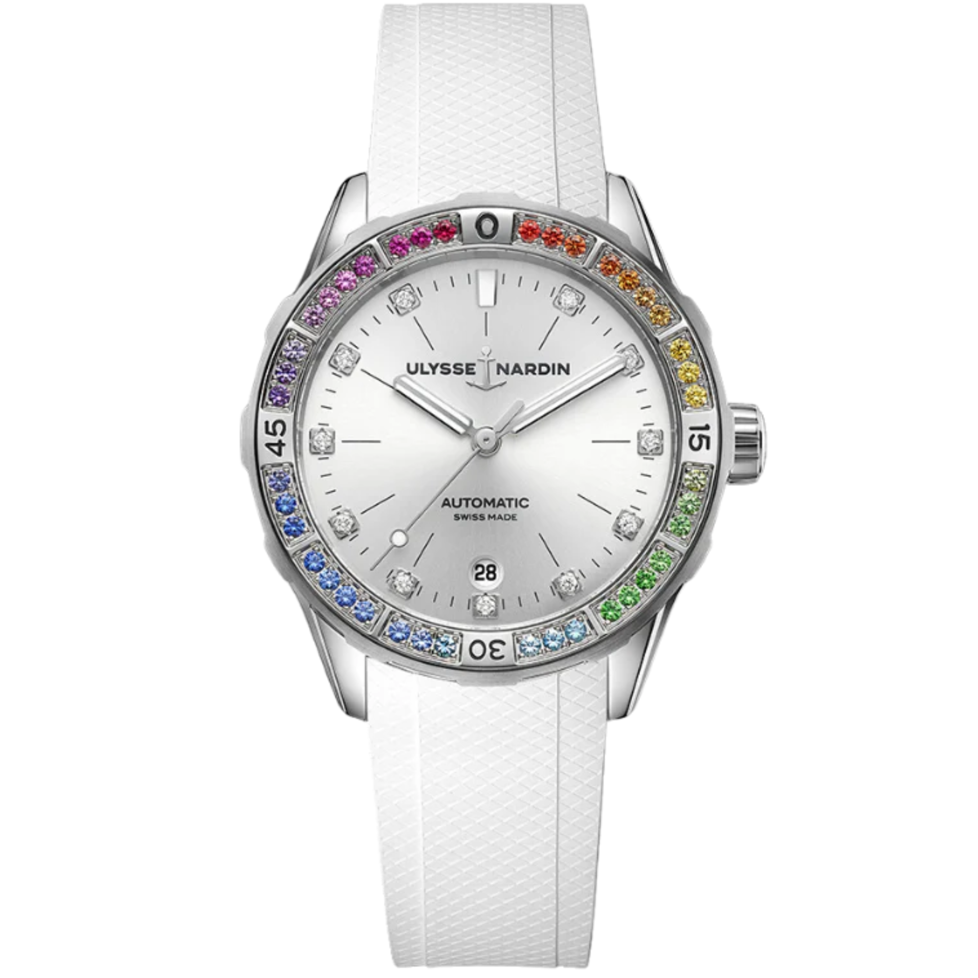 DIVER RAINBOW 39 MM STAINLESS STEEL WITH SILVER DIAL - Ulysse Nardin