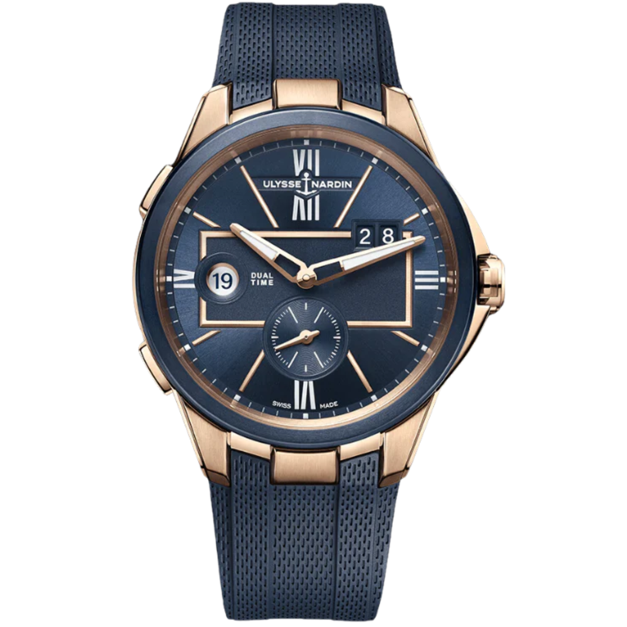 BLAST DUAL TIME 42 MM ROSE GOLD WITH BLUE DIAL - Ulysse Nardin