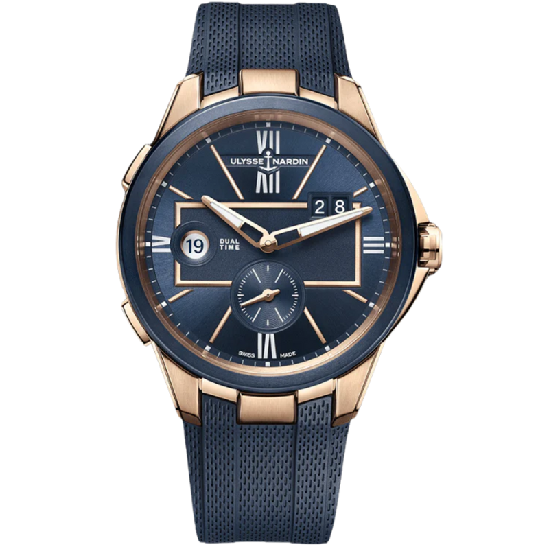 BLAST DUAL TIME 42 MM ROSE GOLD WITH BLUE DIAL - Ulysse Nardin