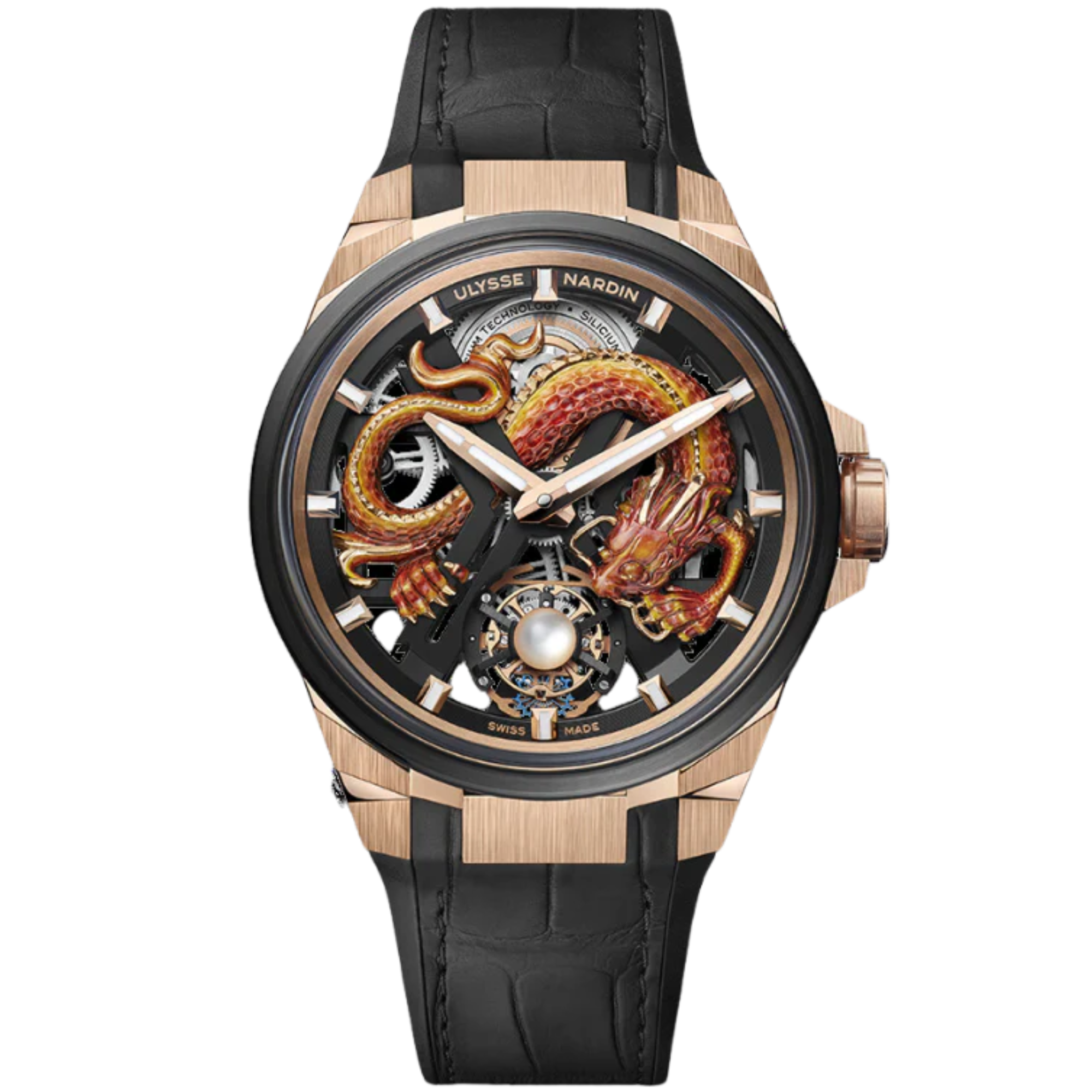 BLAST TOURBILLON DRAGON 45 MM ROSE GOLD - TITANIUM WITH OPEN WORKED DIAL - Ulysse Nardin