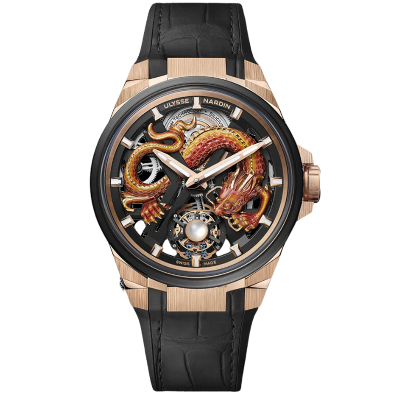 BLAST TOURBILLON DRAGON 45 MM ROSE GOLD - TITANIUM WITH OPEN WORKED DIAL - Ulysse Nardin