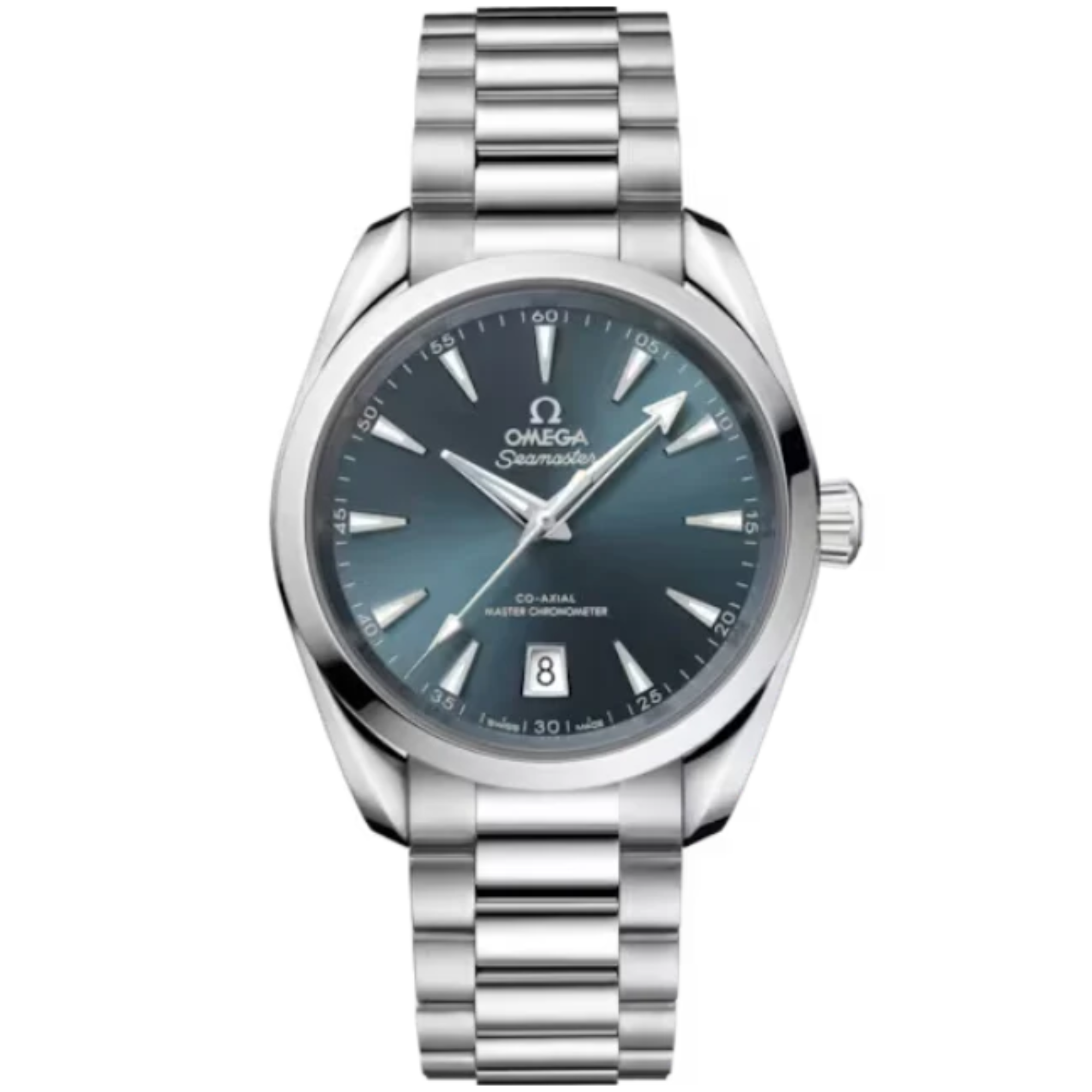 SEAMASTER AQUA TERRA SHADES 38 MM STAINLESS STEEL WITH ATLANTIC BLUE DIAL - Omega