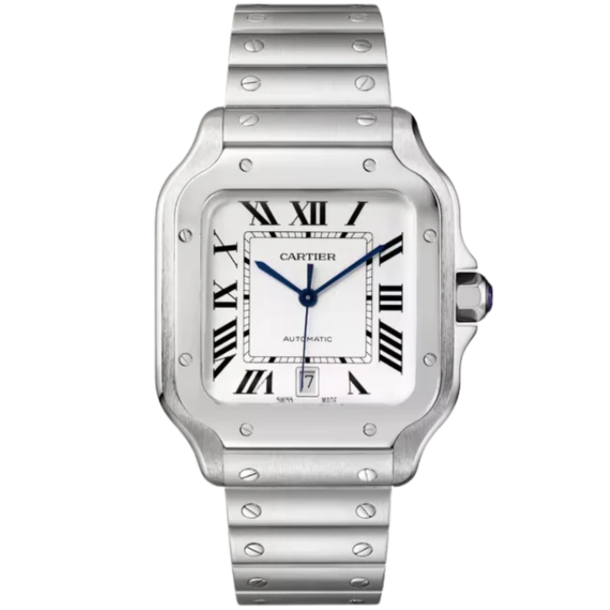 SANTOS 40 MM DE CARTIER SILVER STAINLESS STEEL - Cartier