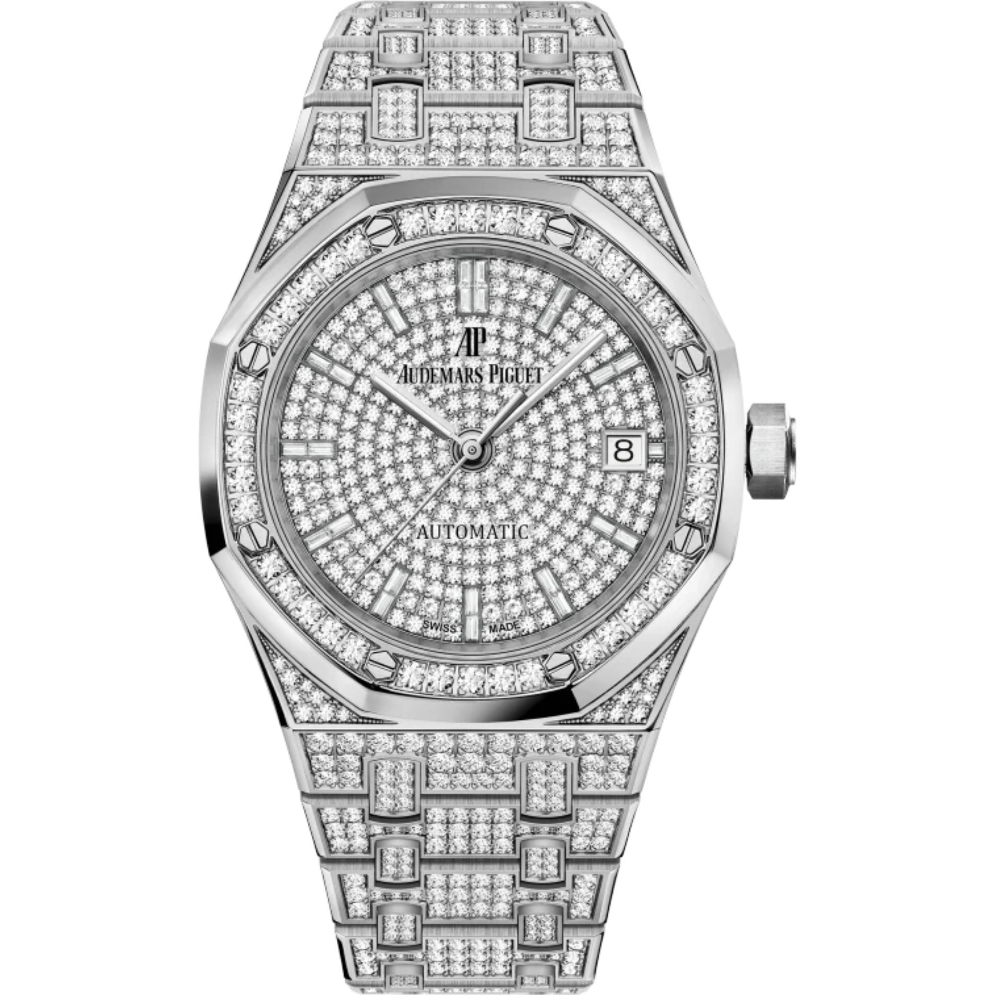 Royal Oak Selfwinding 37MM Diamond-Set 18-Carat White Gold Bracelet Diamond-Set 18-Carat White Gold Dial Diamond-Set 18-Carat White Gold Case - Audemars Piguet