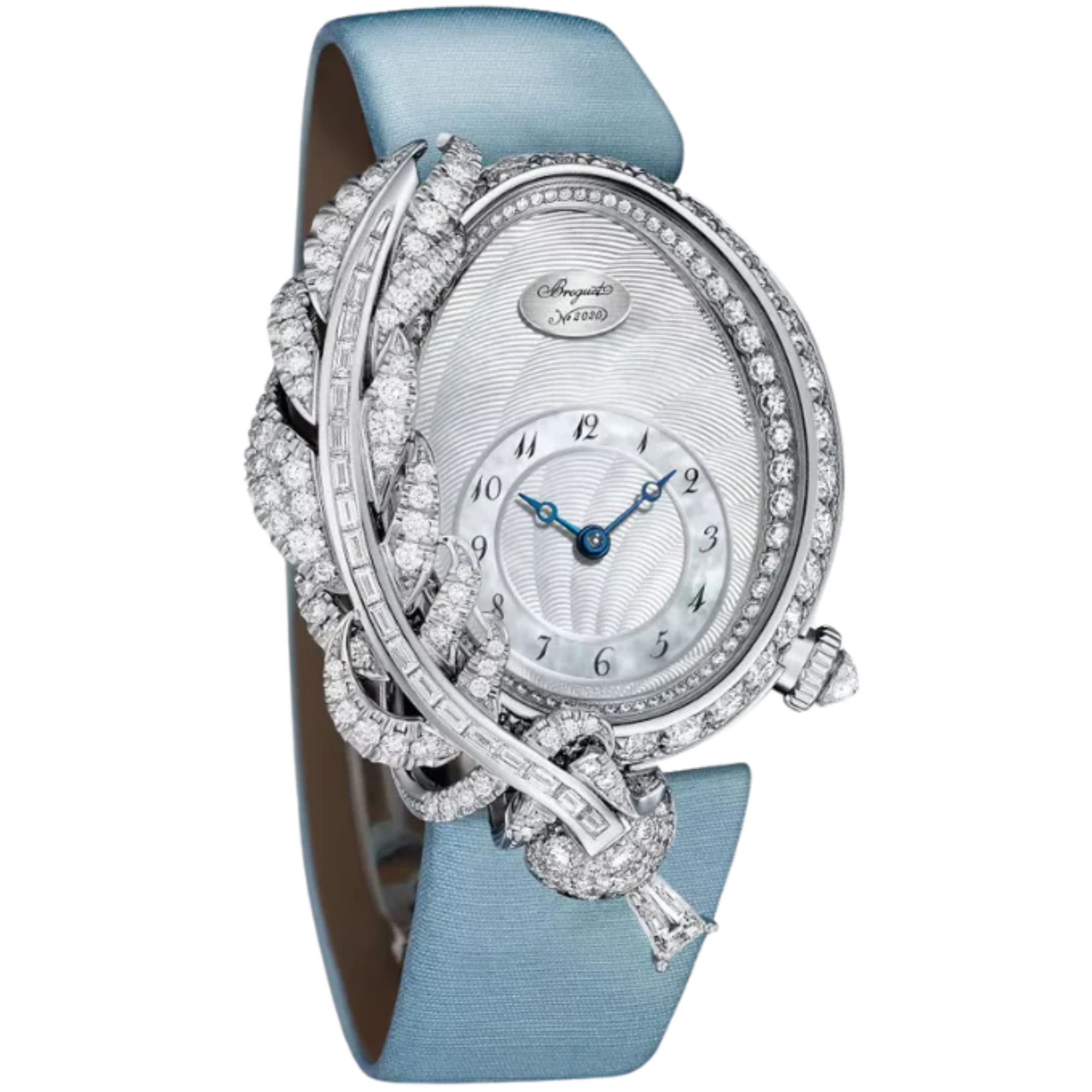 PLUMES GJ15BB89240DD8 34 MM WHITE GOLD WITH MOTHER OF PEARL DIAL - Breguet