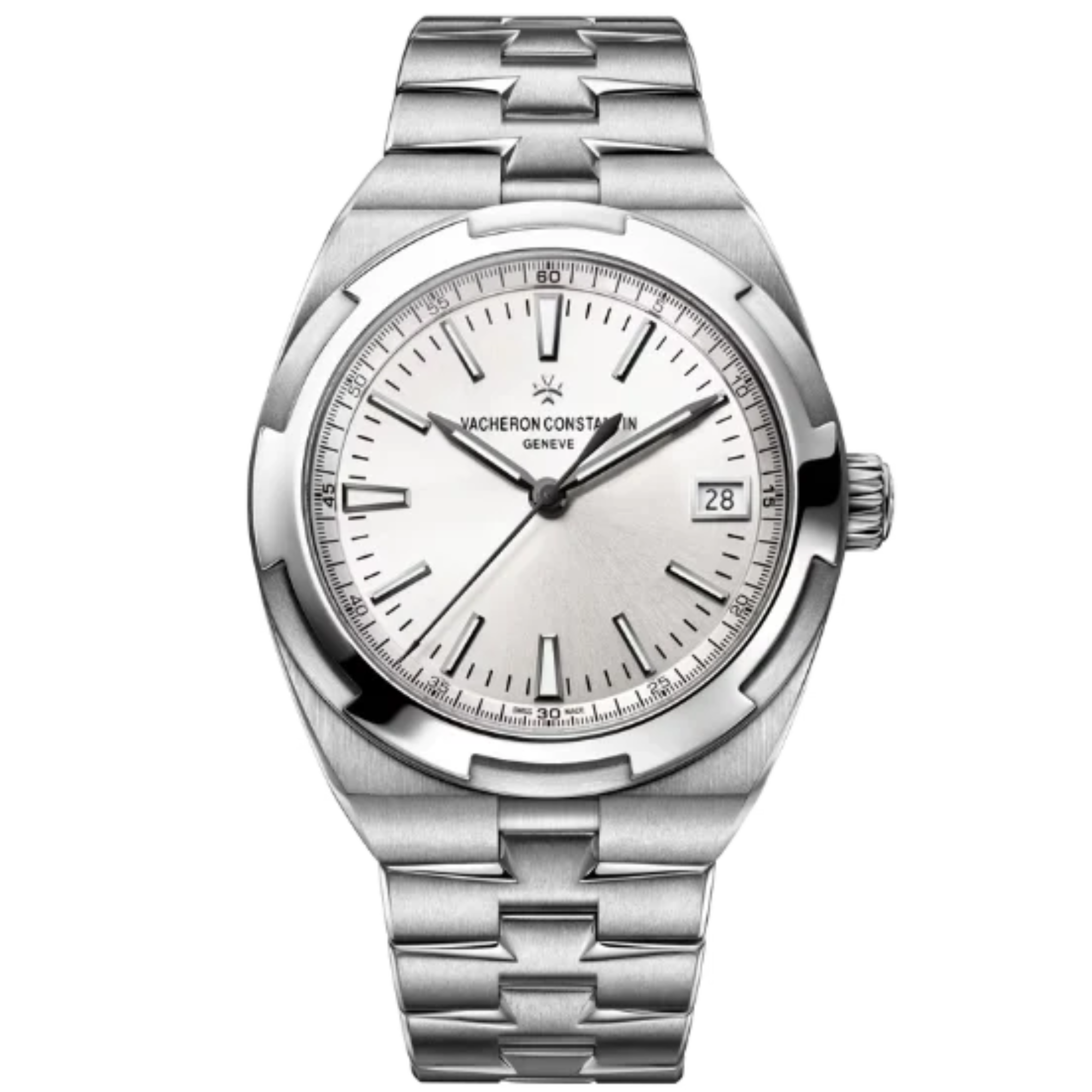 OVERSEAS SELF WINDING 41 MM STAINLESS STEEL WITH SILVER BRASS DIAL - Vacheron Constantin
